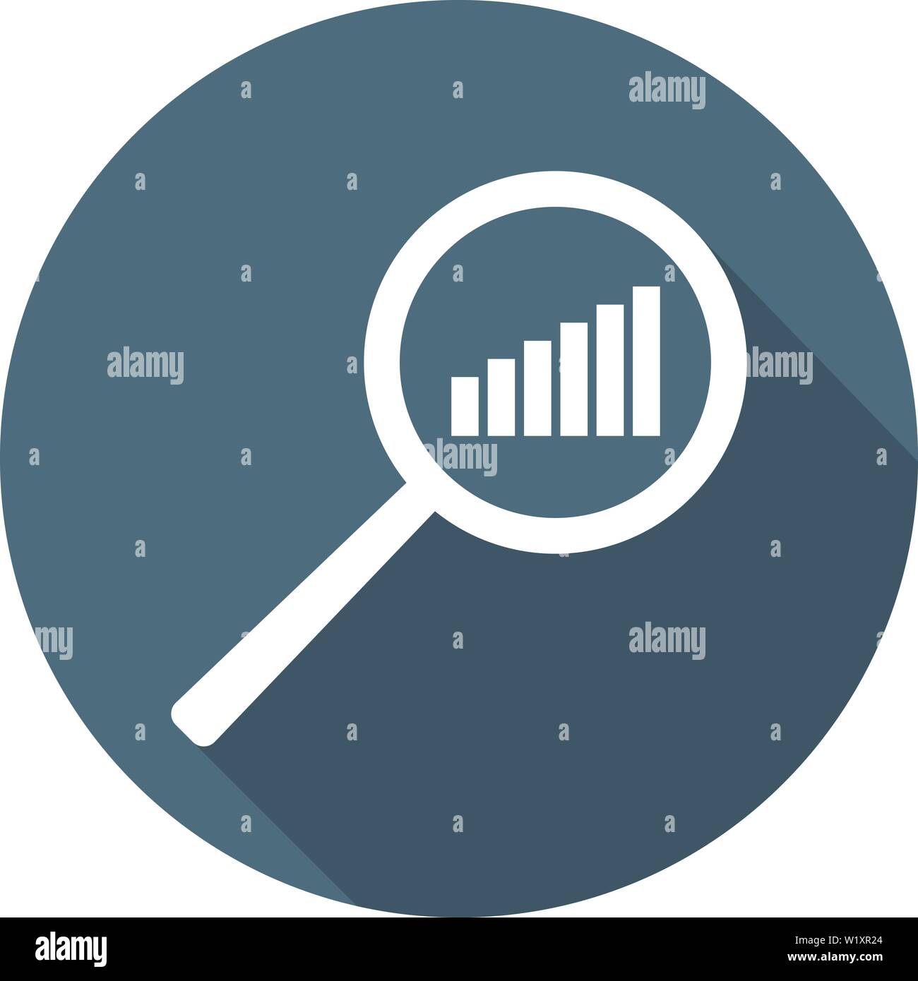 Chart Icon. Increase Schedule in Magnifier. Analysis and Statistics ...
