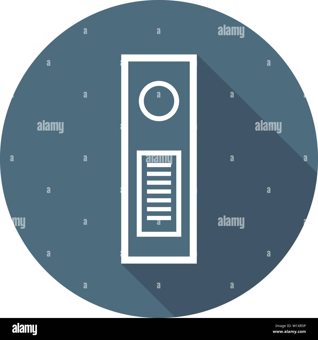 Folder for Documents. Outline Flat Icon. File Protection, Data Security, Safe Confidential Information. Vector illustration for Your Design, Web, App. Stock Vector