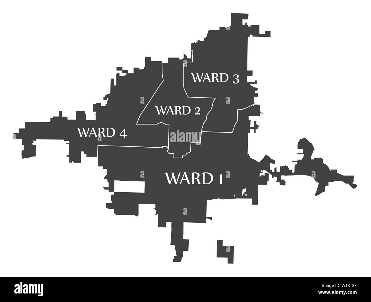 Fayetteville North Carolina City Map USA labelled black illustration