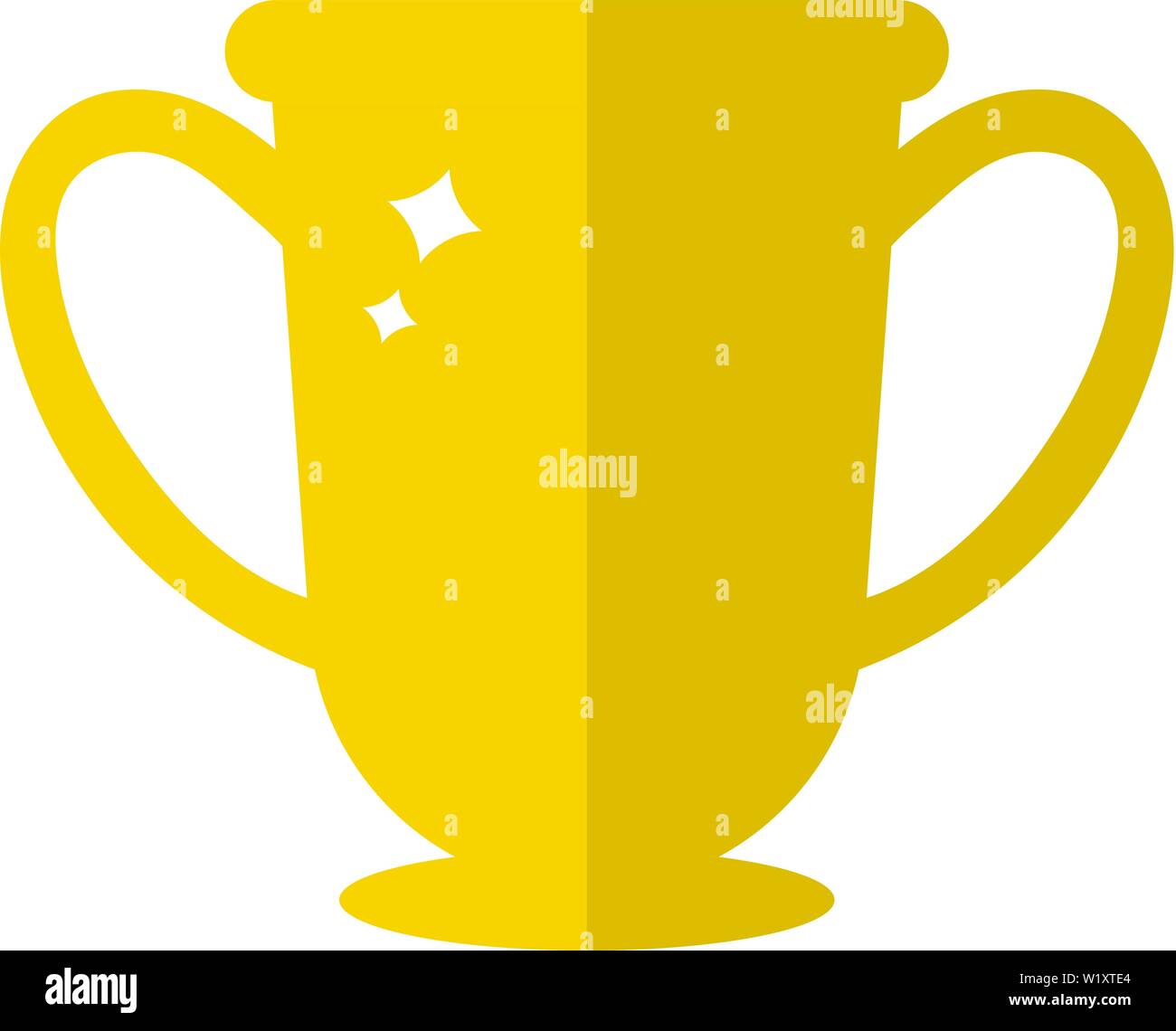 Vector Winner Trophy Cup Icon. First Place. Flat Golden Trophy isolated ...