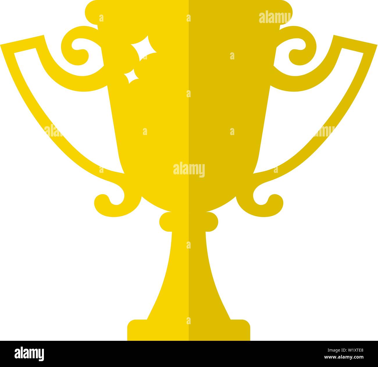 Vector Winner Trophy Cup Icon. First Place. Flat Golden Trophy isolated ...