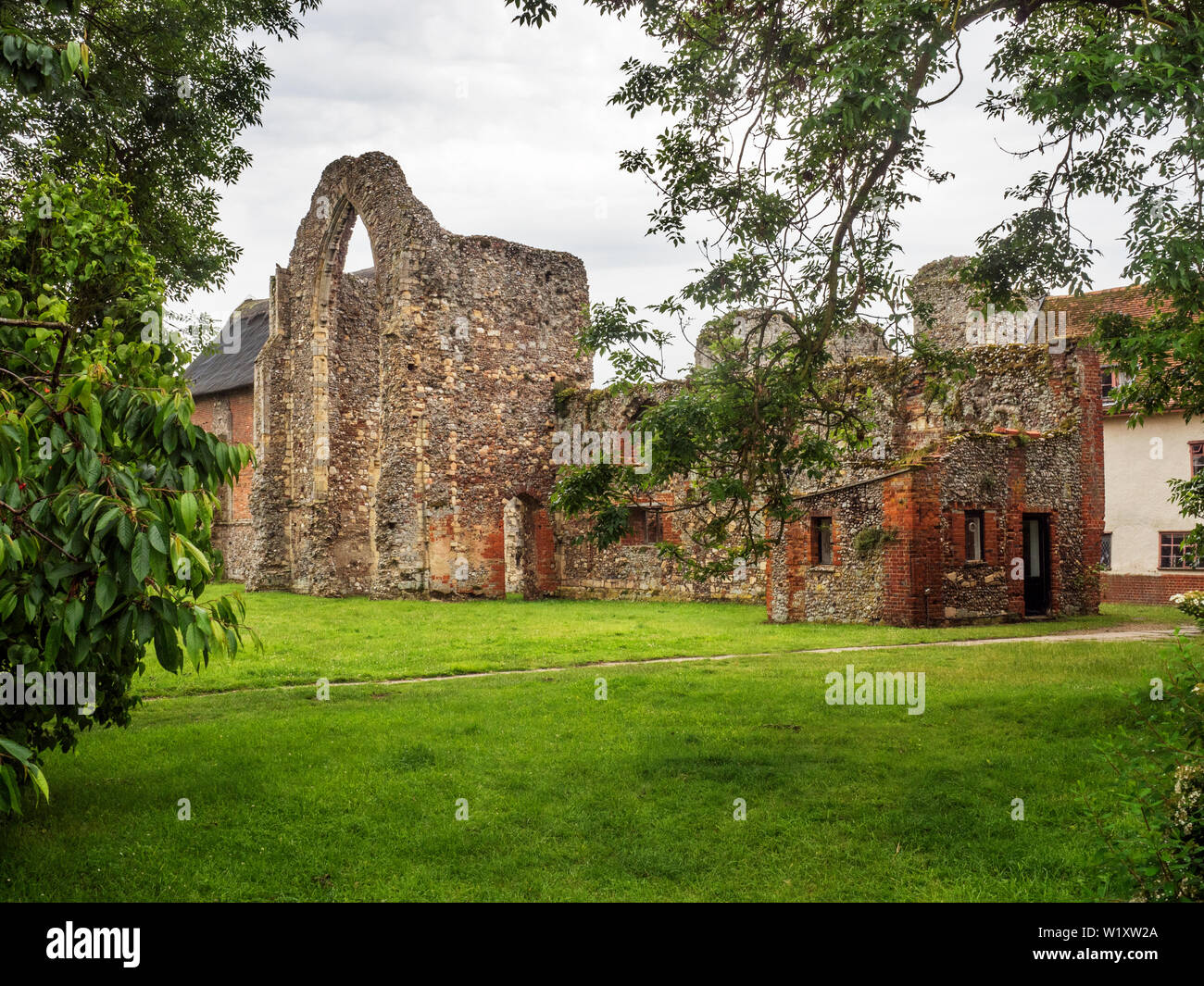 Ruins of Leiston Abbey near Leiston Suffolk England Stock Photo