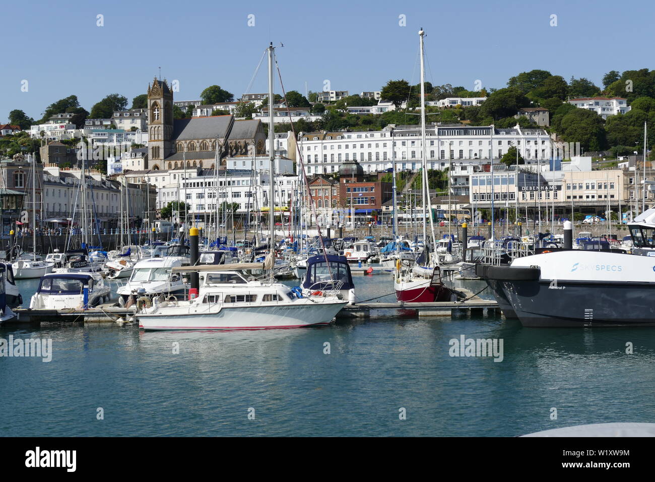 Torquay inner harbour, Torquay, Devon, U.K. Stock Photo