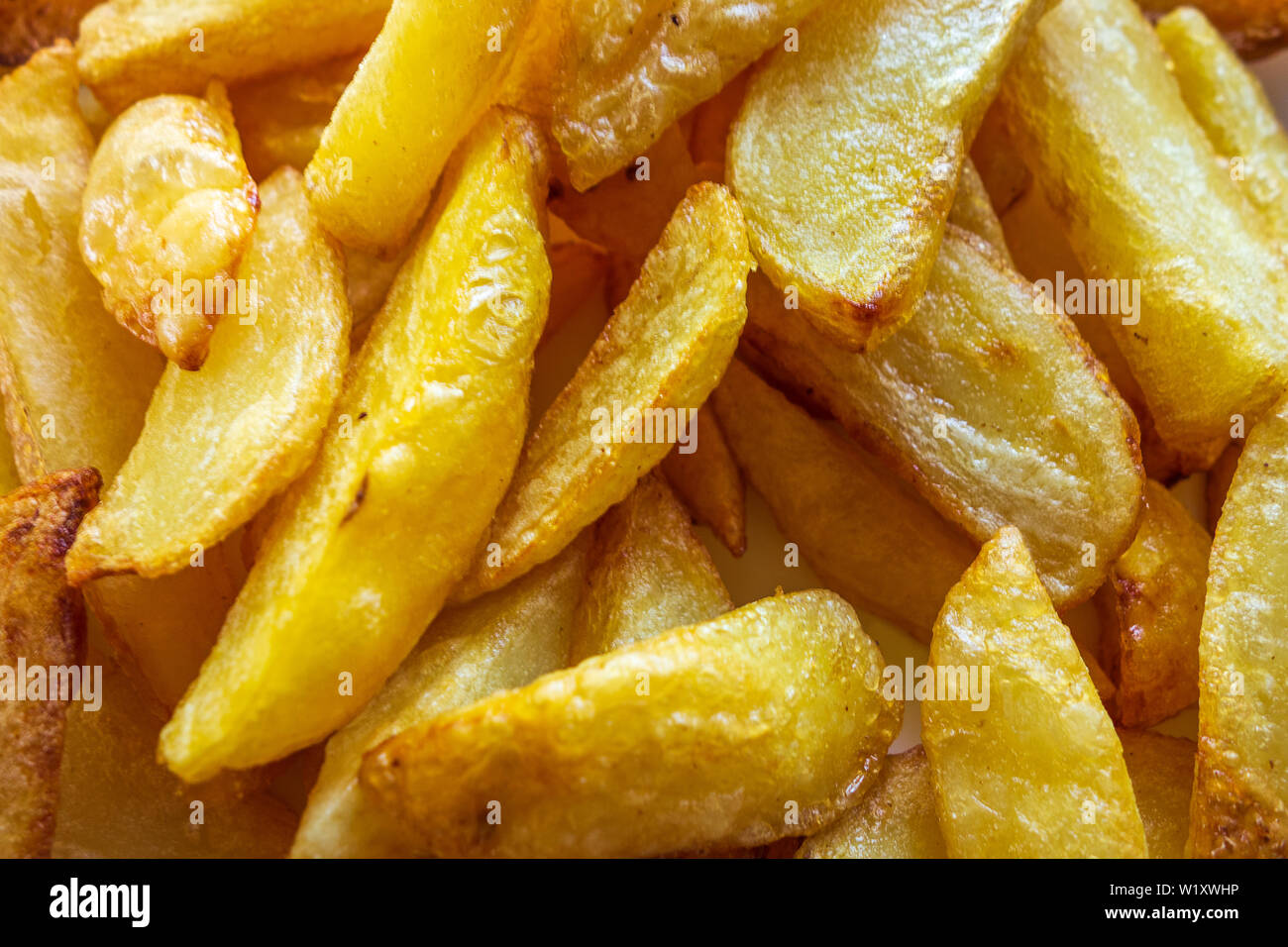 Closeup look of fried potatoes Stock Photo Alamy