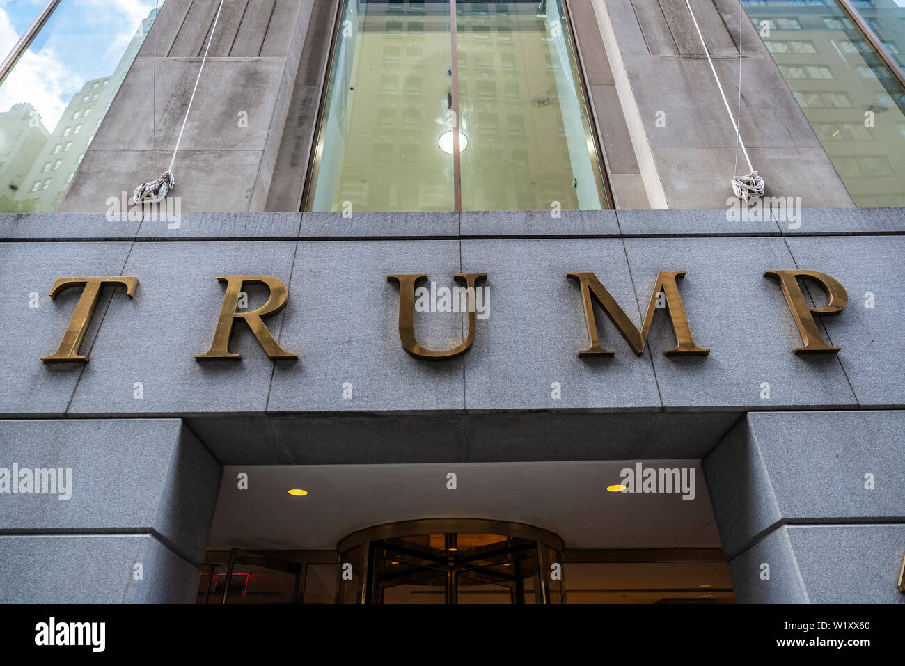 New York City, USA - August 1, 2018: Facade of The Trump Building on 40 Wall Street in Manhattan, New York City, USA Stock Photo