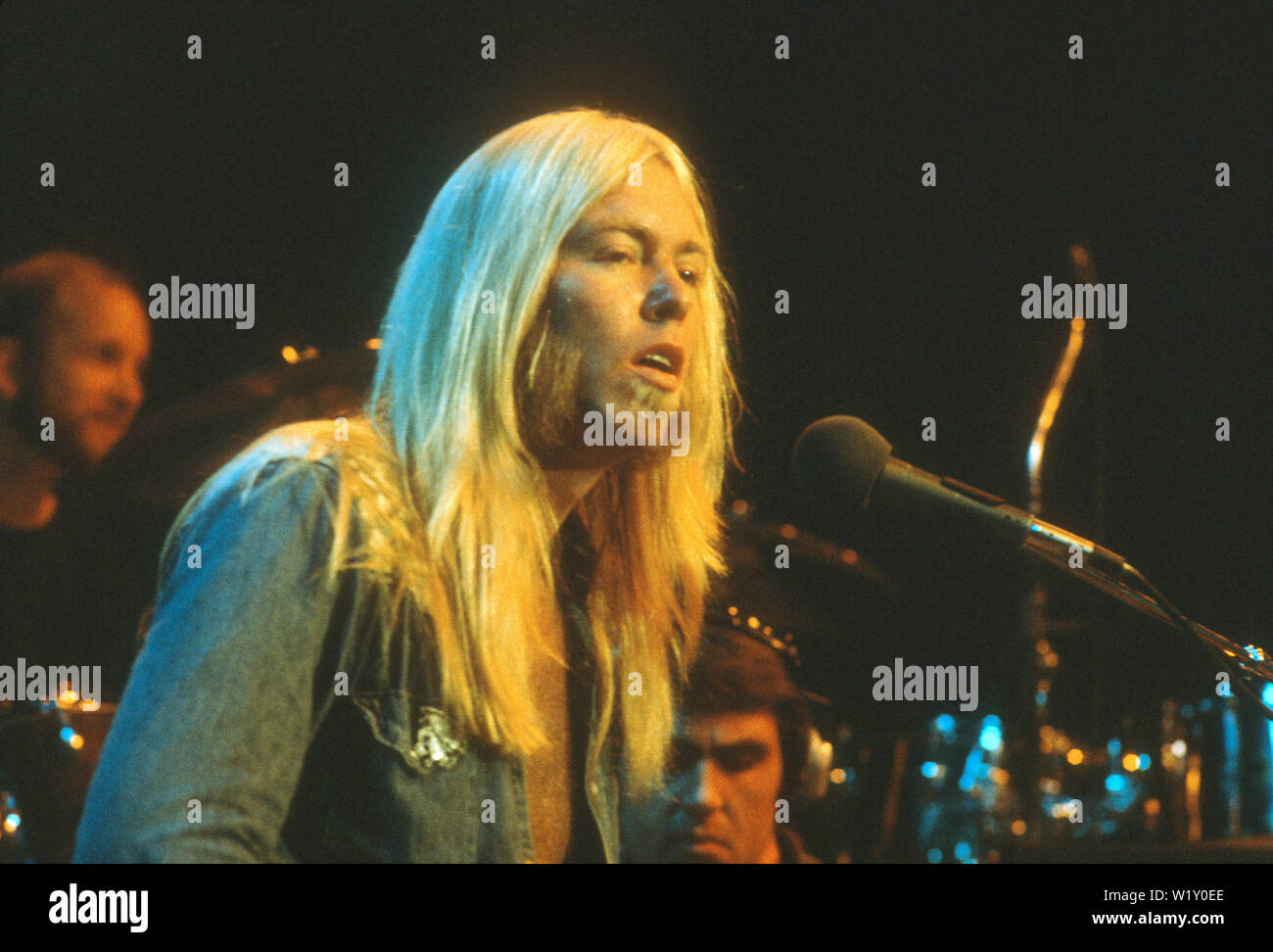 ALLMAN BROTHERS American rock group with Gregg Allman at the Balboa Festival in San Diego, 12 October 1975 Stock Photo