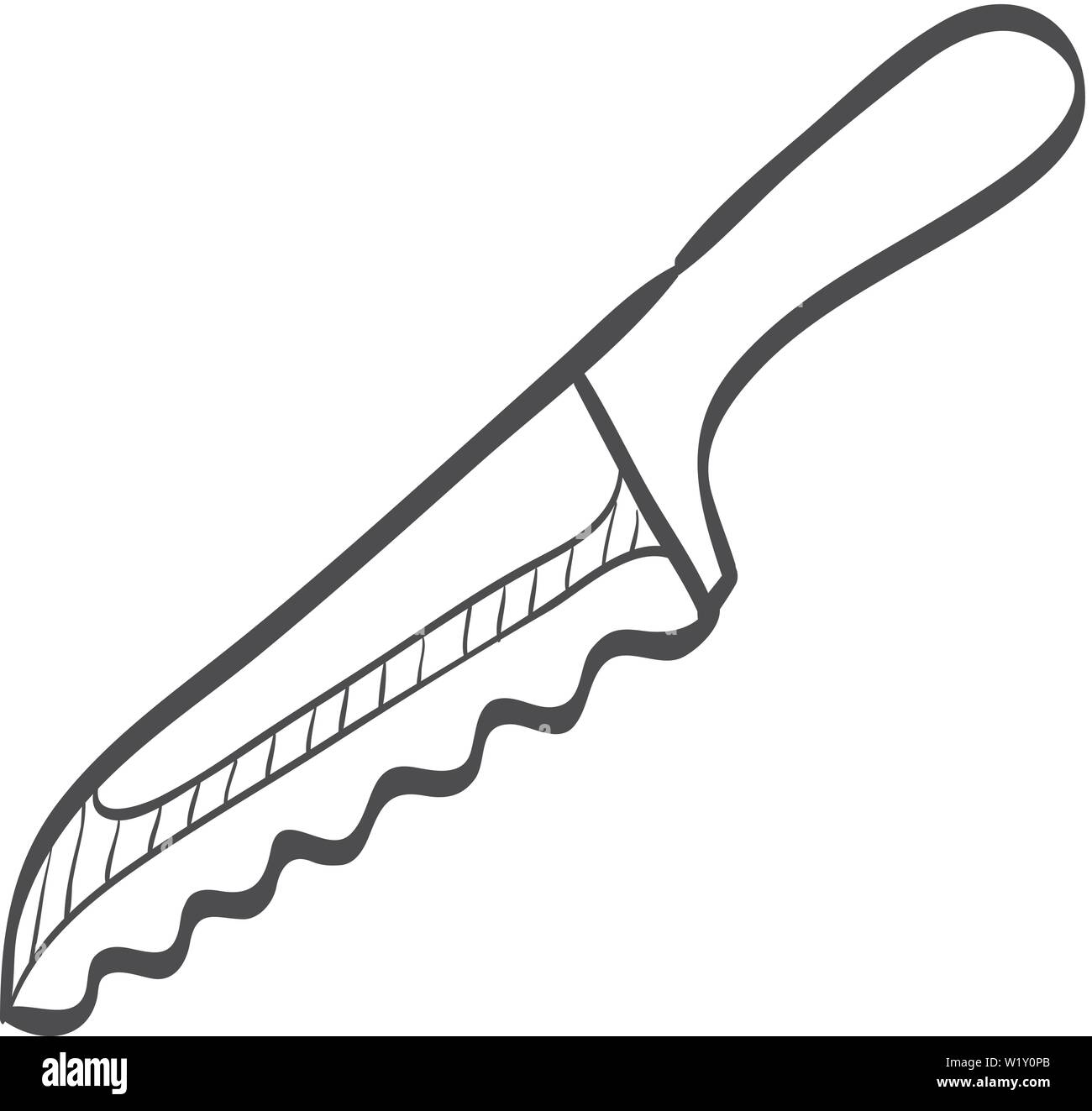 Cook cutting bread knife Black and White Stock Photos & Images - Alamy