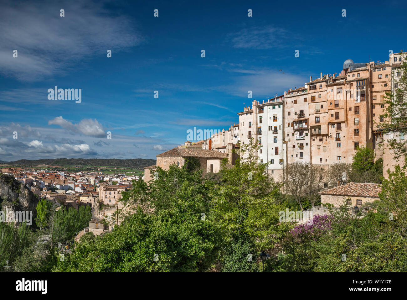 Rascacielos (Skyscrapers), houses over Huecar River Gorge in Cuenca, Castile-La Mancha, Spain Stock Photo