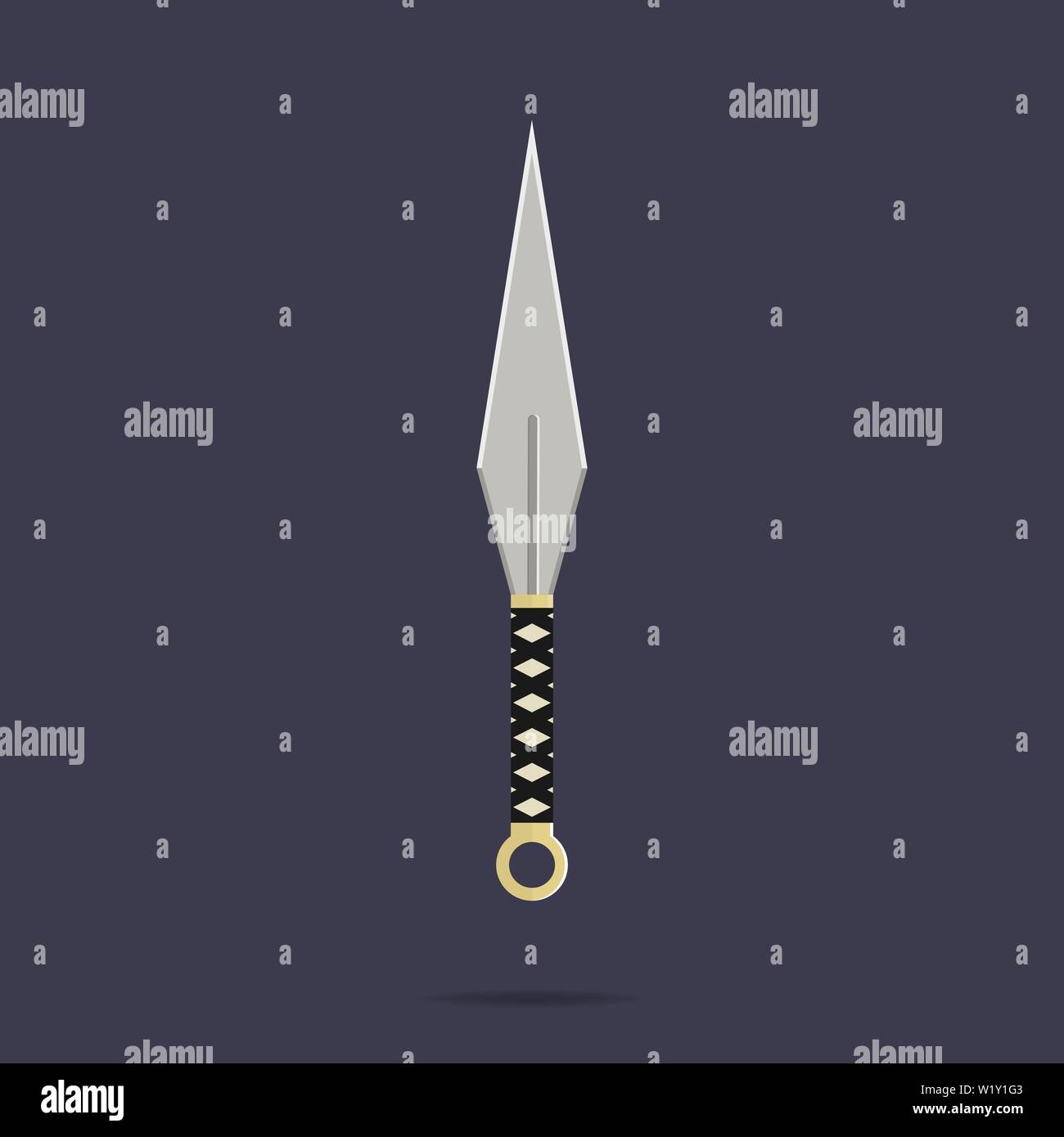 Ninja weapon kunai throwing knife isometric icon Stock Vector Image & Art -  Alamy