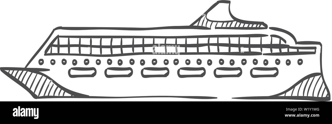 Premium Vector  Sketch of cruise ship