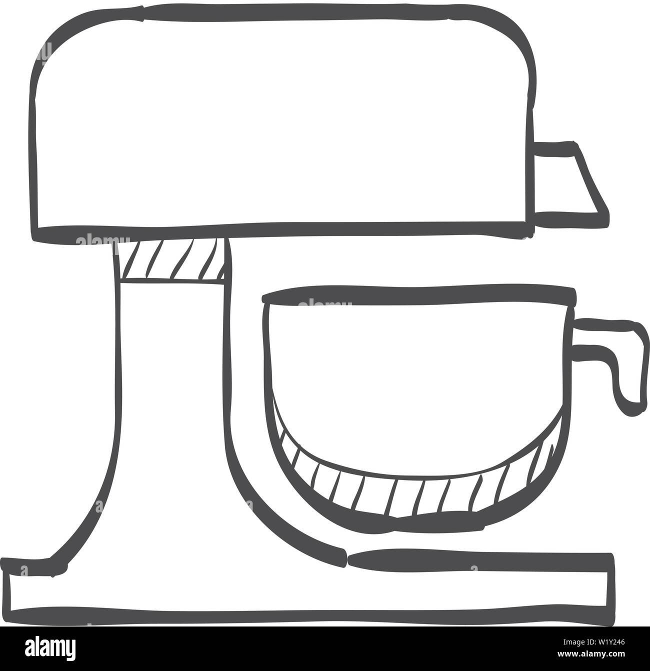 Whisks Of Mixer Whip Cream Outline Icon Stock Illustration - Download Image  Now - Dough, Cake, Electric Mixer - iStock
