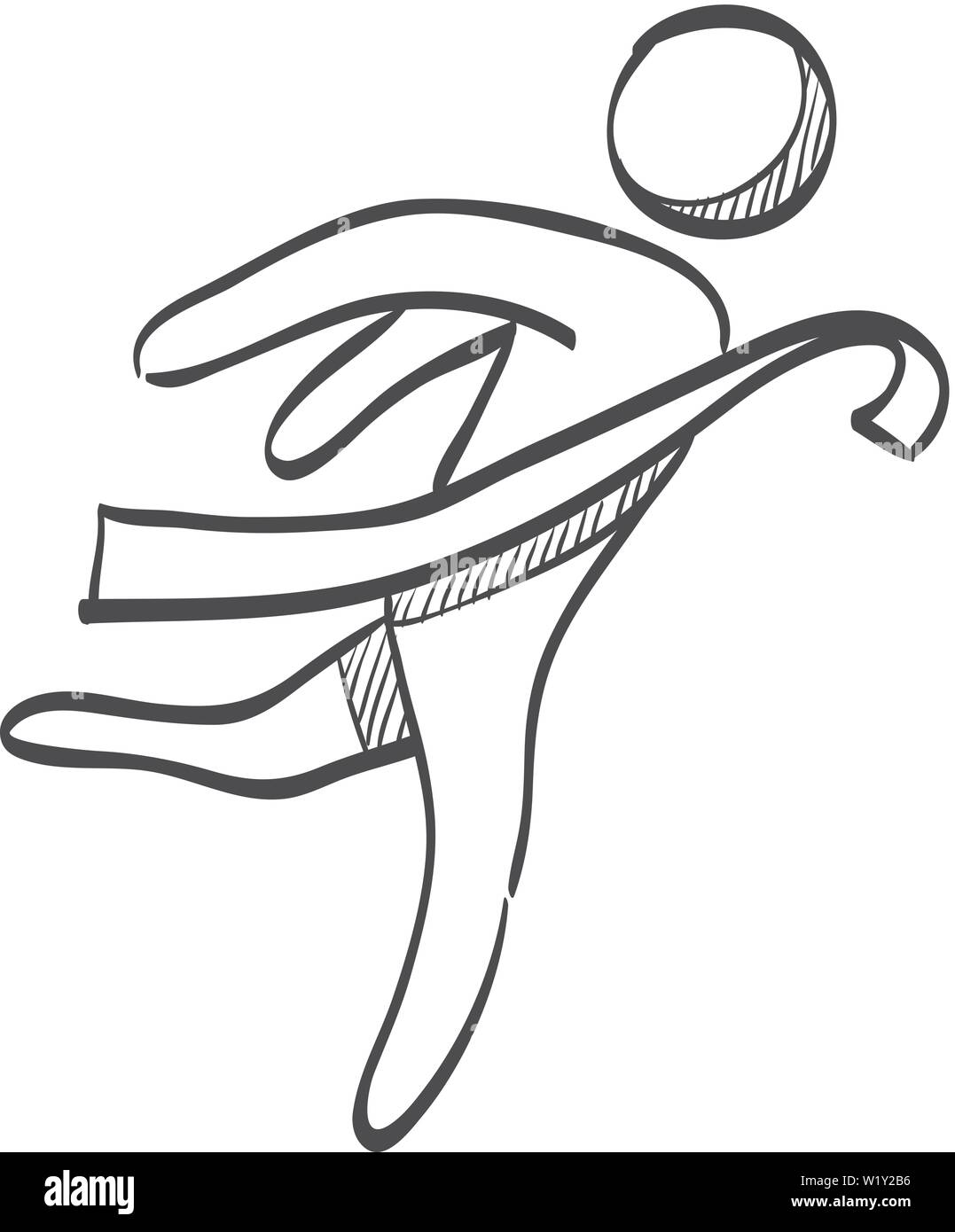 Minde om trone Stavning Finish line icon in doodle sketch lines. Sport runner marathon competition  winning champion Stock Vector Image & Art - Alamy