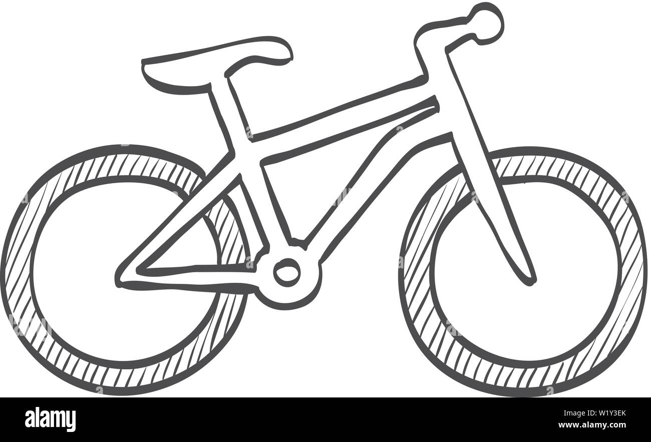 Рисунок велосипеда карандашом
