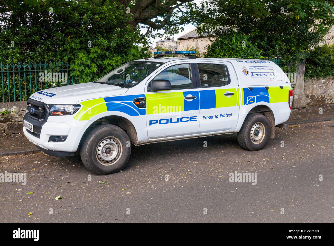 Police vehicle parked up in Rothbury,England,UK Stock Photo Alamy