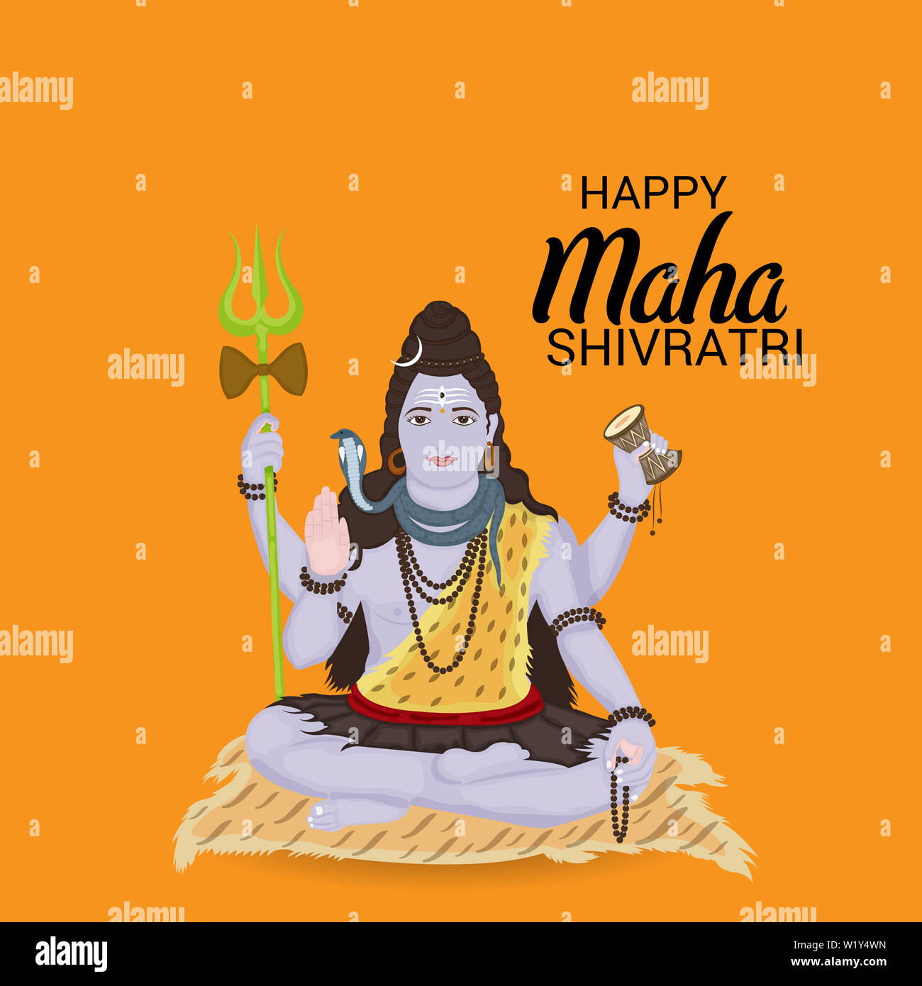 Vector Illustration Of a Background for Happy Maha Shivratri ...