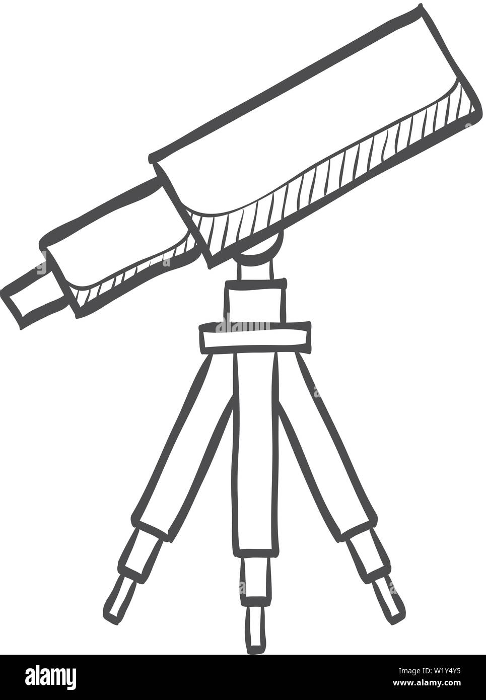 Telescope and stars hand drawing sketch Vector illustration Stock Vector   Adobe Stock