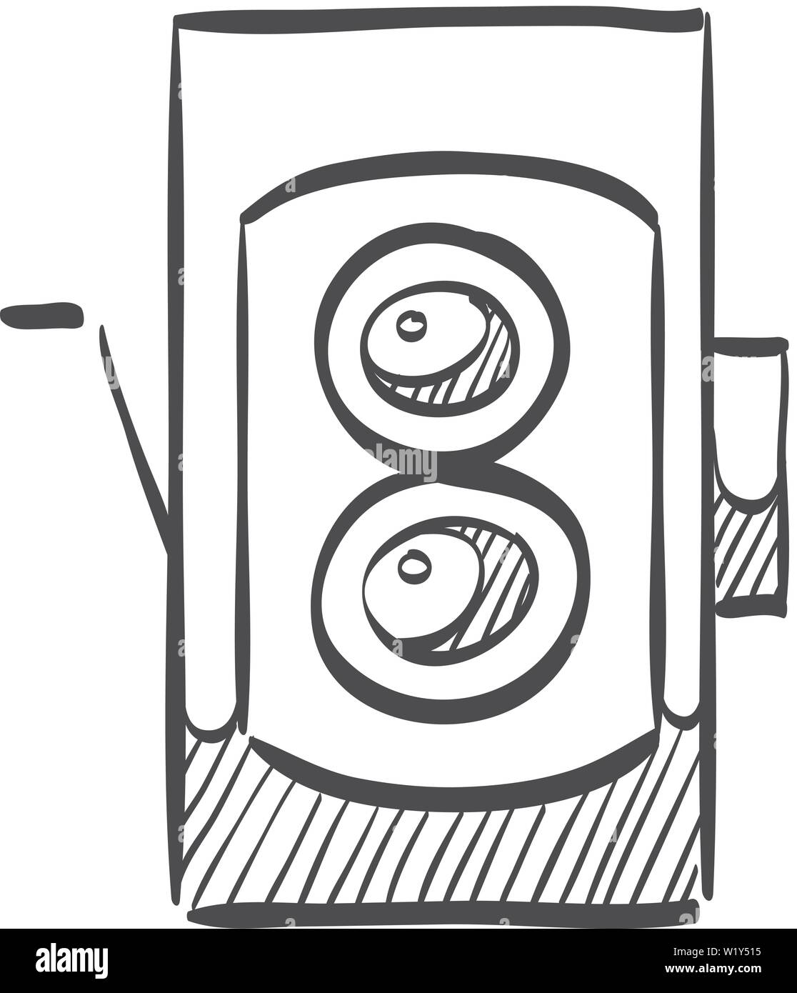 twin lens reflex camera drawing