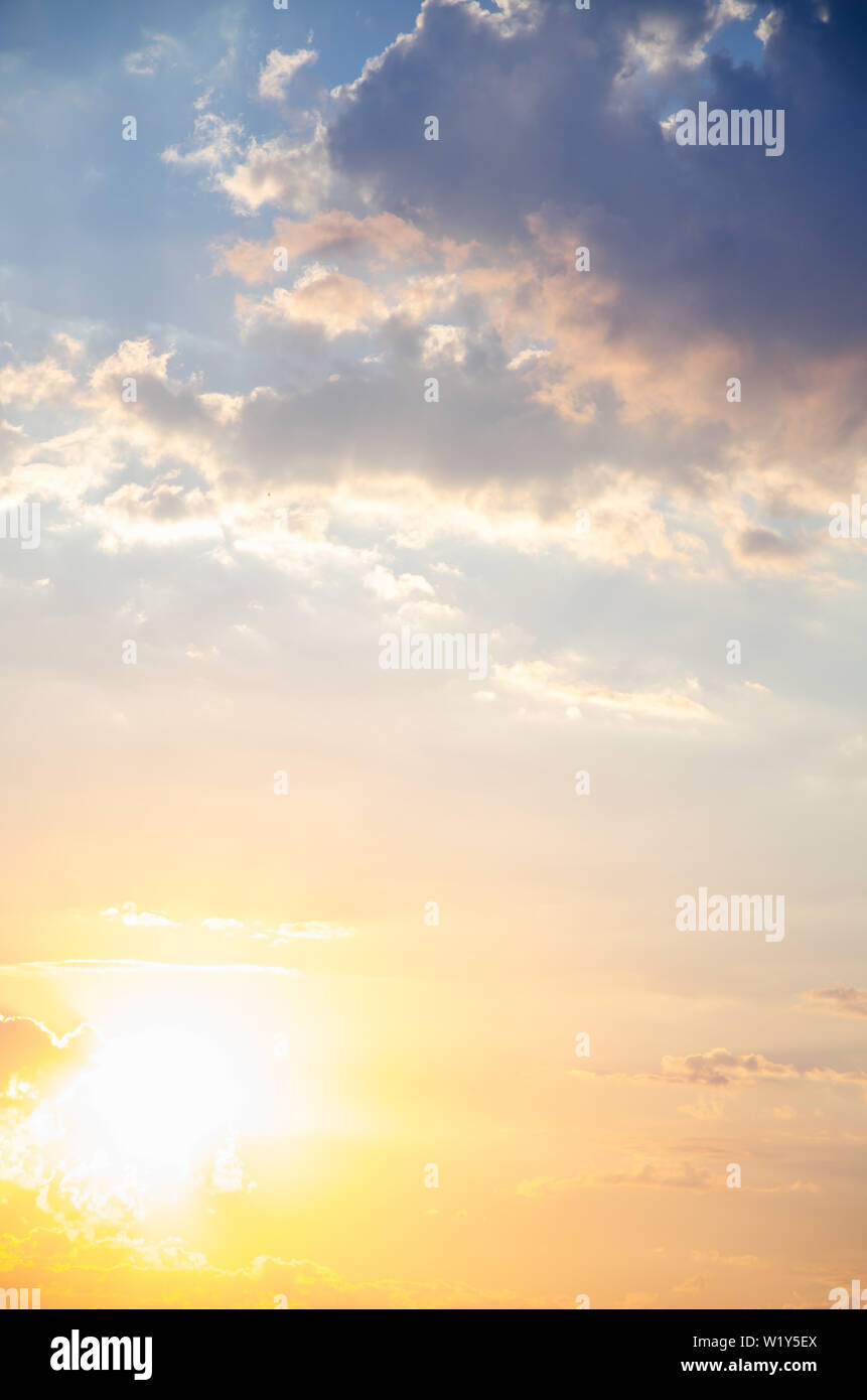 Colorful sky background with clouds at sunrise Stock Photo - Alamy