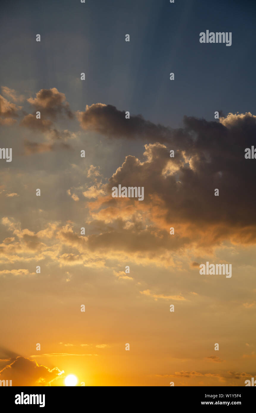 Colorful sky background with clouds at sunset Stock Photo - Alamy