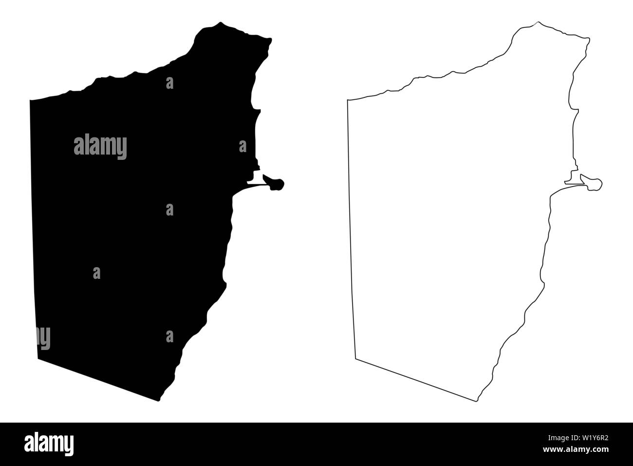 Bari region (Federal Republic of Somalia, Horn of Africa) map vector illustration, scribble sketch Bari map Stock Vector
