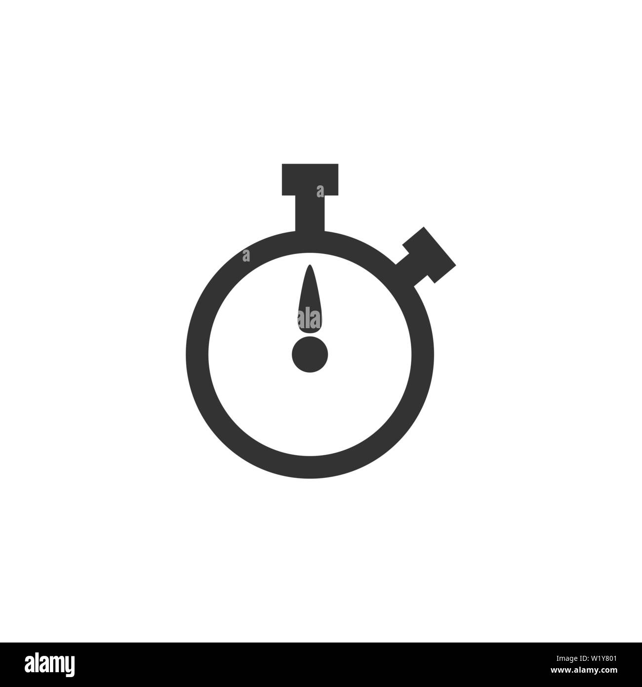Vector illustration, flat design. Timer clock time icon Stock Vector ...