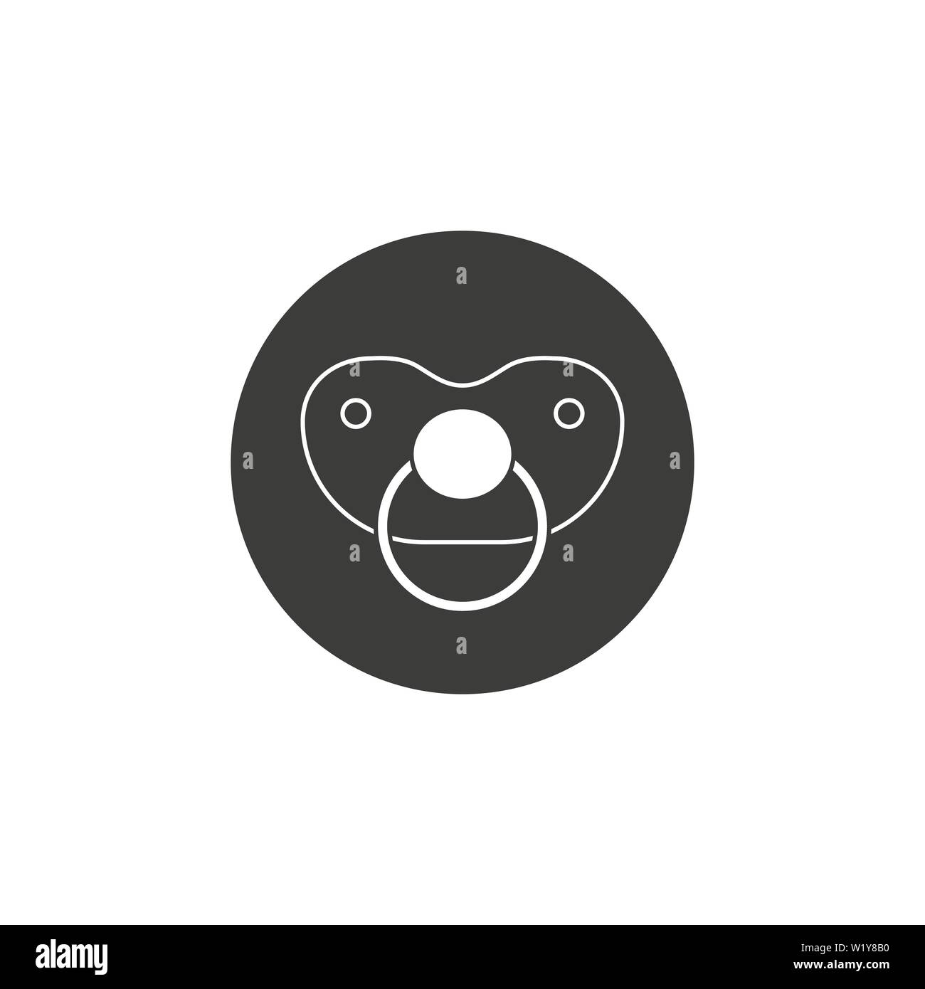 Baby pacifier icon. Vector illustration flat Stock Vector