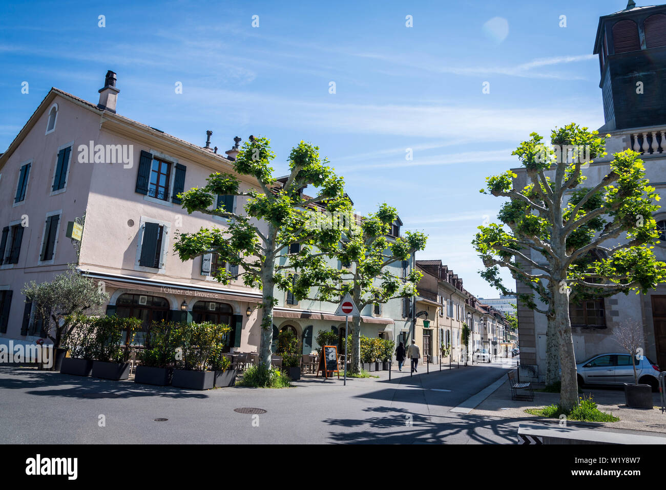 Typical FrenchItalian architecture in the Carouge district, a