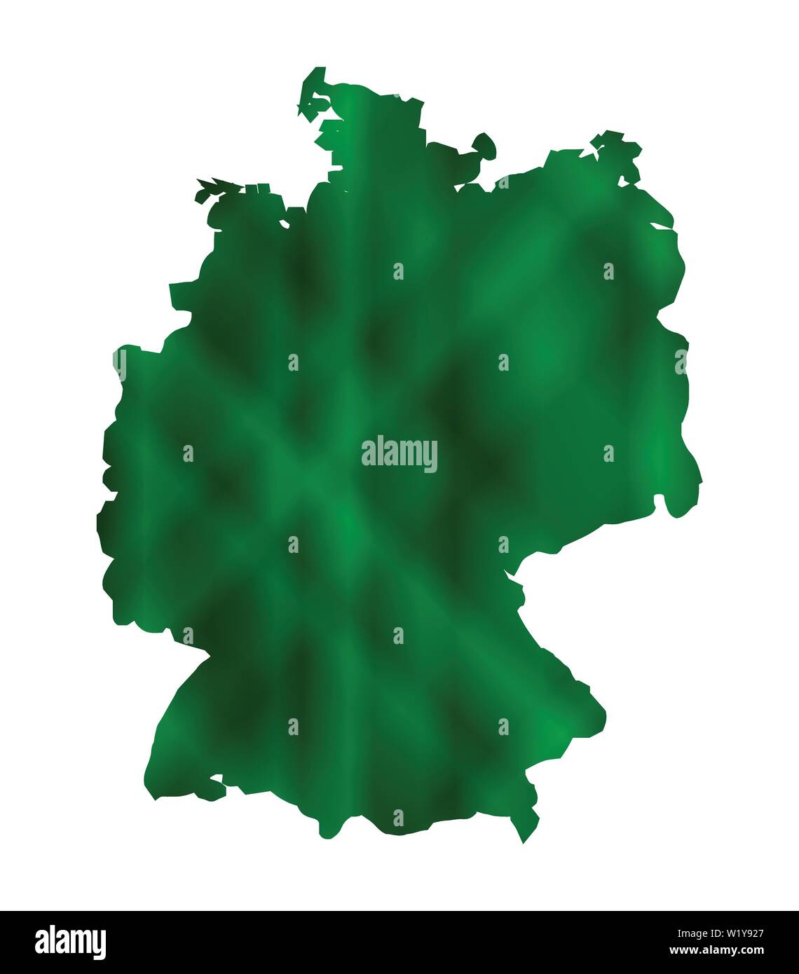 Outline Map Of Germany Isolated On A White Background Stock Vector