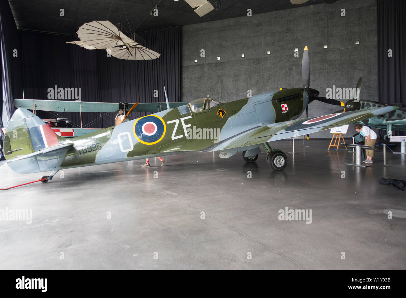 Supermarine Spitfire at The Krakow Aircraft Museum, Krakow, Poland, Europe. Stock Photo