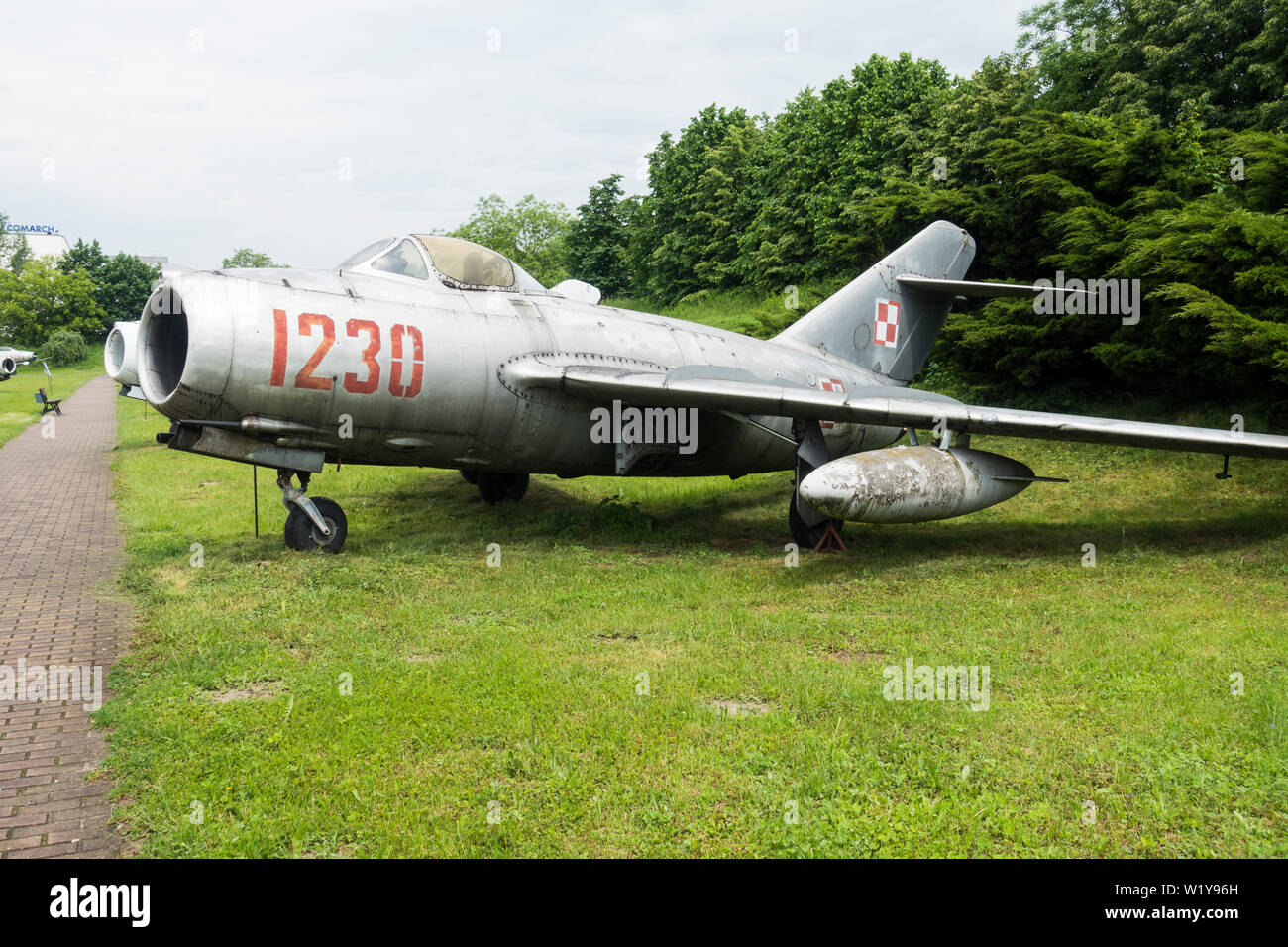 WSK LIM-2 Polish Fighter Aircraft from the 1950s, Krakow Aircraft Museum, Krakow, Poland, Europe. Stock Photo