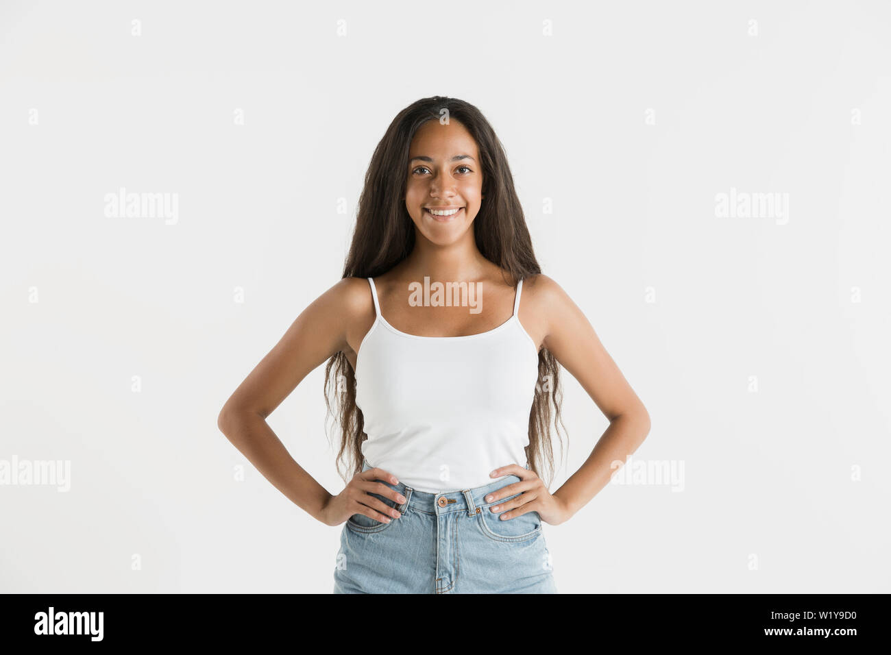 Slim african american girl standing hi-res stock photography and images -  Page 2 - Alamy
