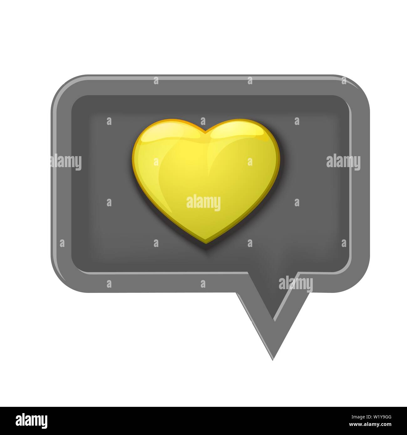 3D icon speech bubble with heart Stock Vector Image & Art - Alamy