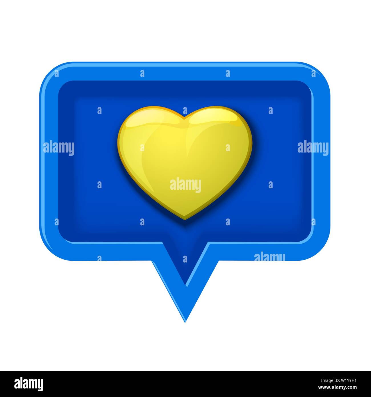 3D icon speech bubble with heart Stock Vector Image & Art - Alamy