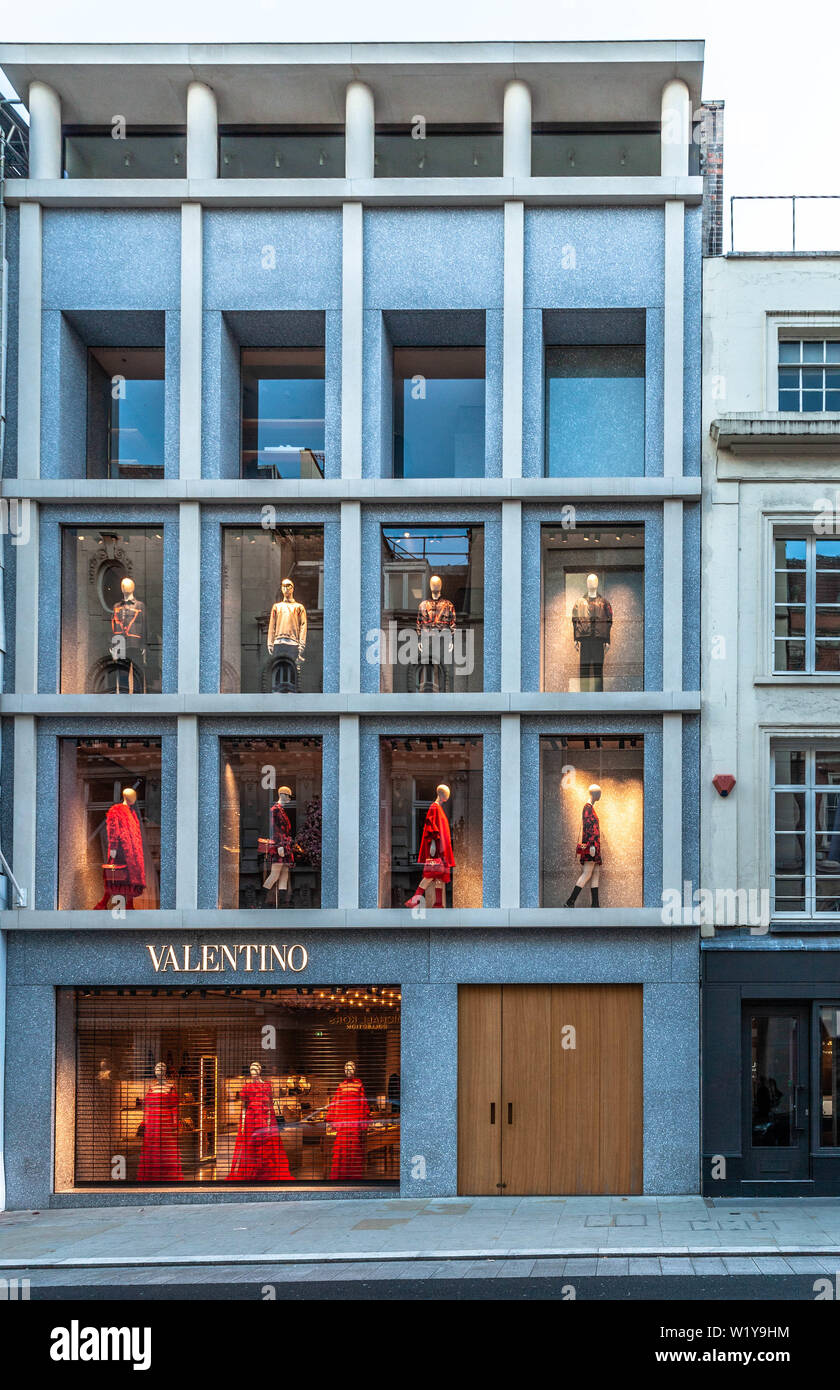 Valentino fashion store, 39 Old Bond St, Mayfair, London W1S 4QP, England, UK. Stock Photo