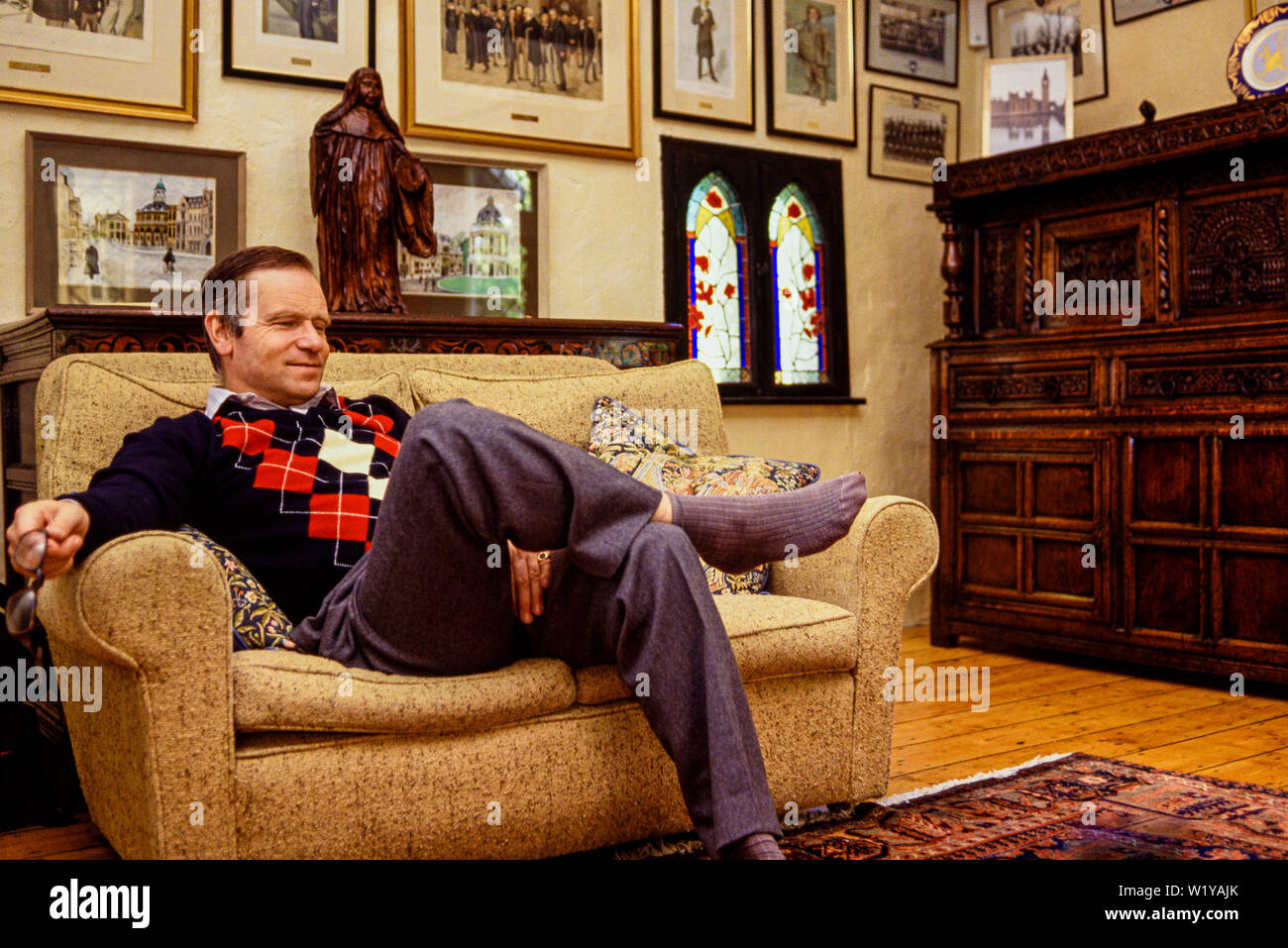 Cambridge, June 1991. Portrait of Jeffrey Archer, author and politician