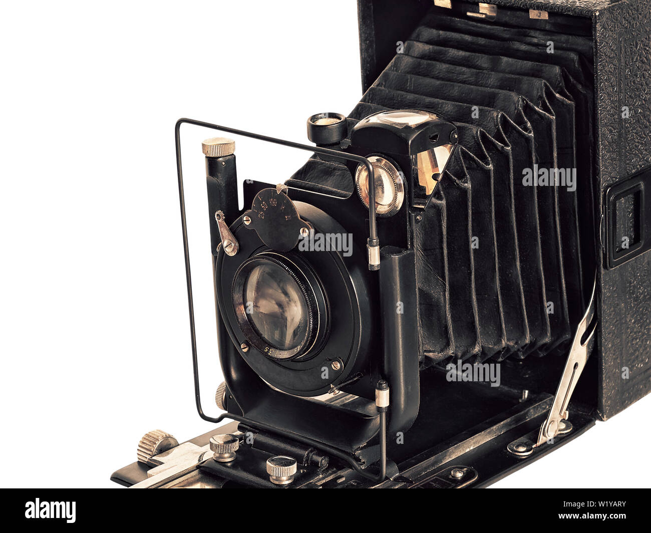 vintage photographic camera isolated on white background Stock Photo ...
