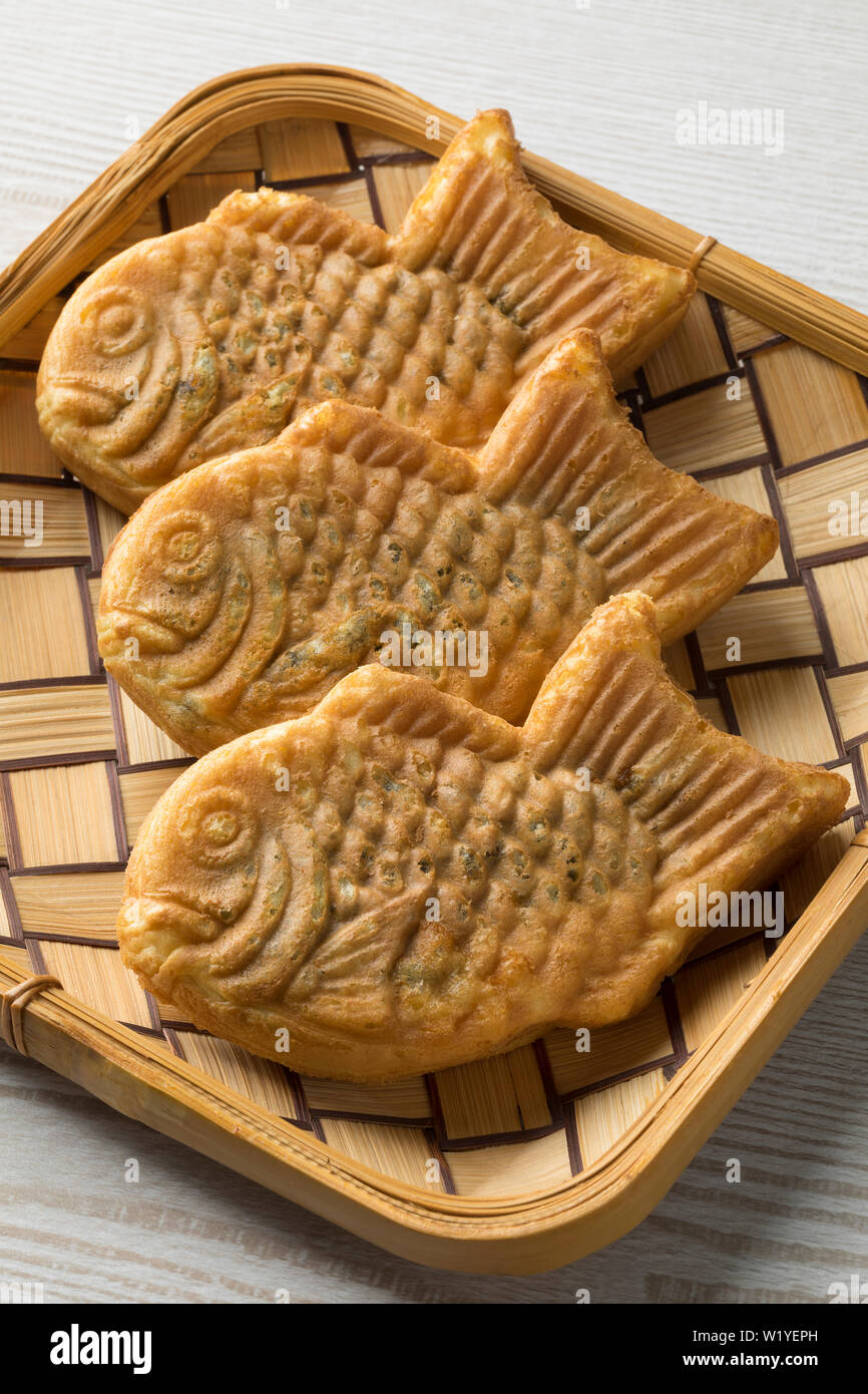 Japanese traditional fish shaped cake, croissant taiyaki. | CanStock