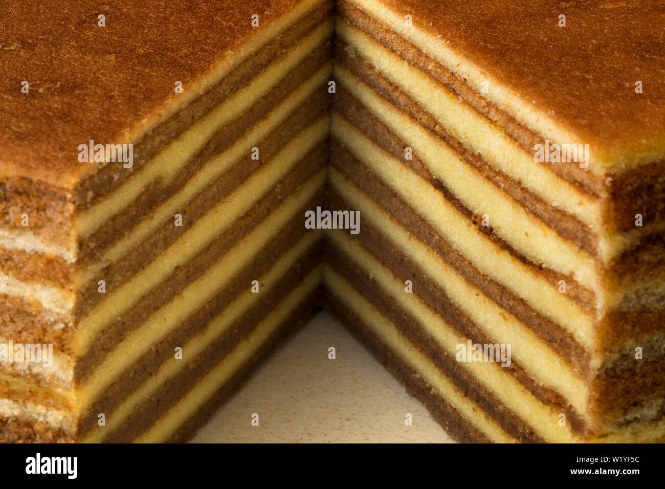 Asian homemade layer cake close up Stock Photo