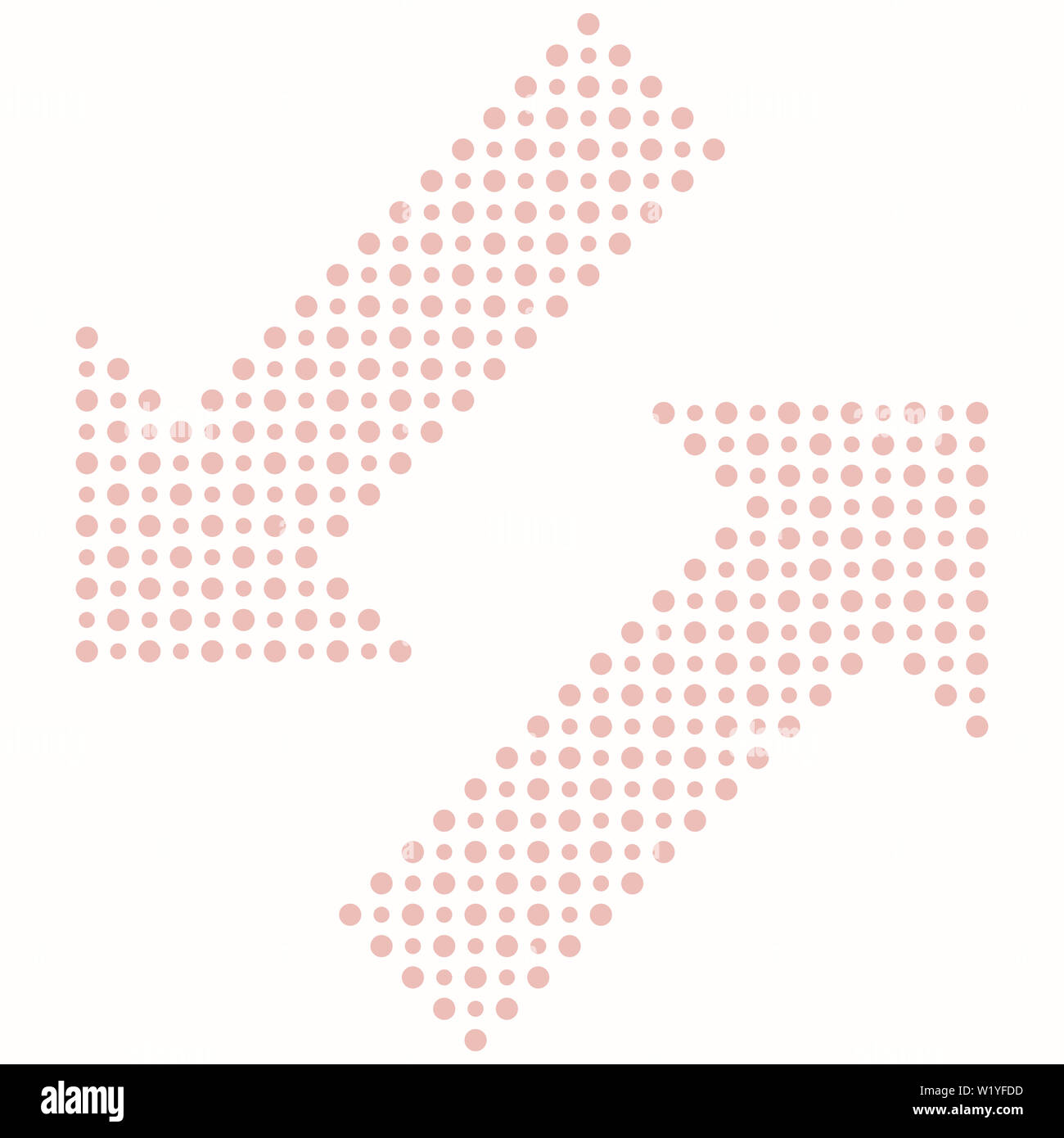Fine dotted pink arrows. Elements for web, infographic and diagrams ...
