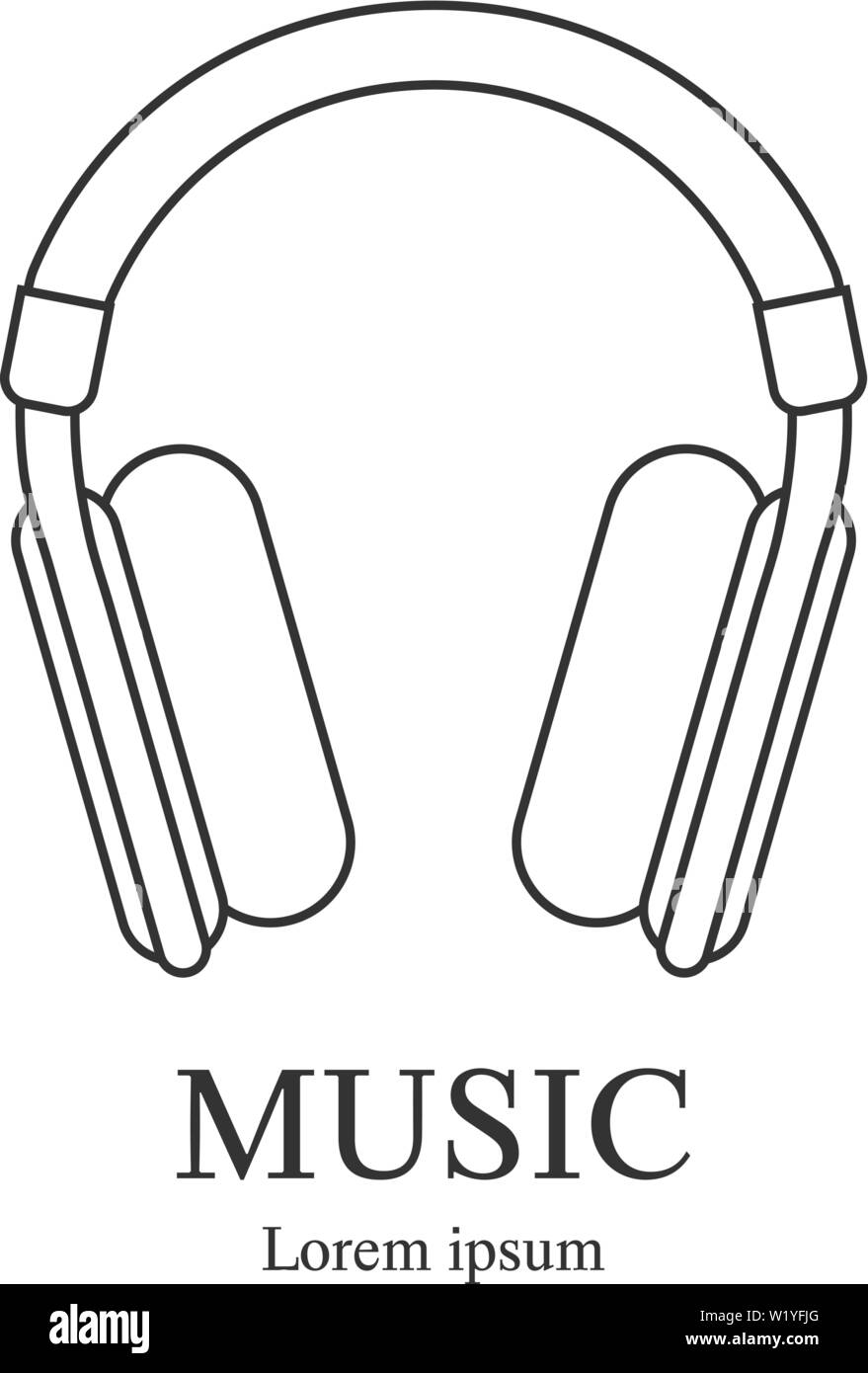 Free Vector  A sticker template with headphones isolated