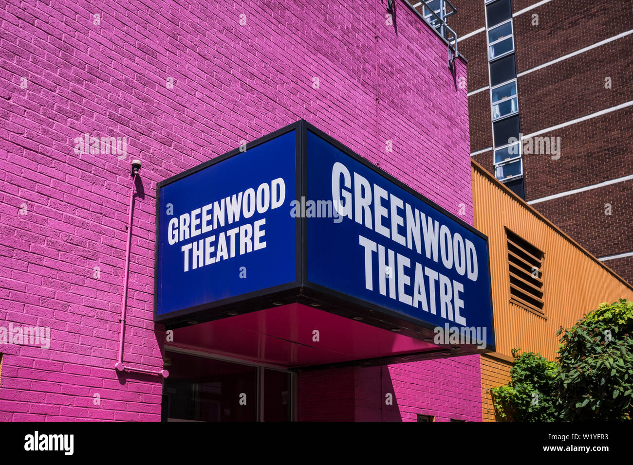The Greenwood Theatre leased by King's College London for lectures, student productions, 55 Weston Street, Borough of Southwark, London, England, U.K. Stock Photo