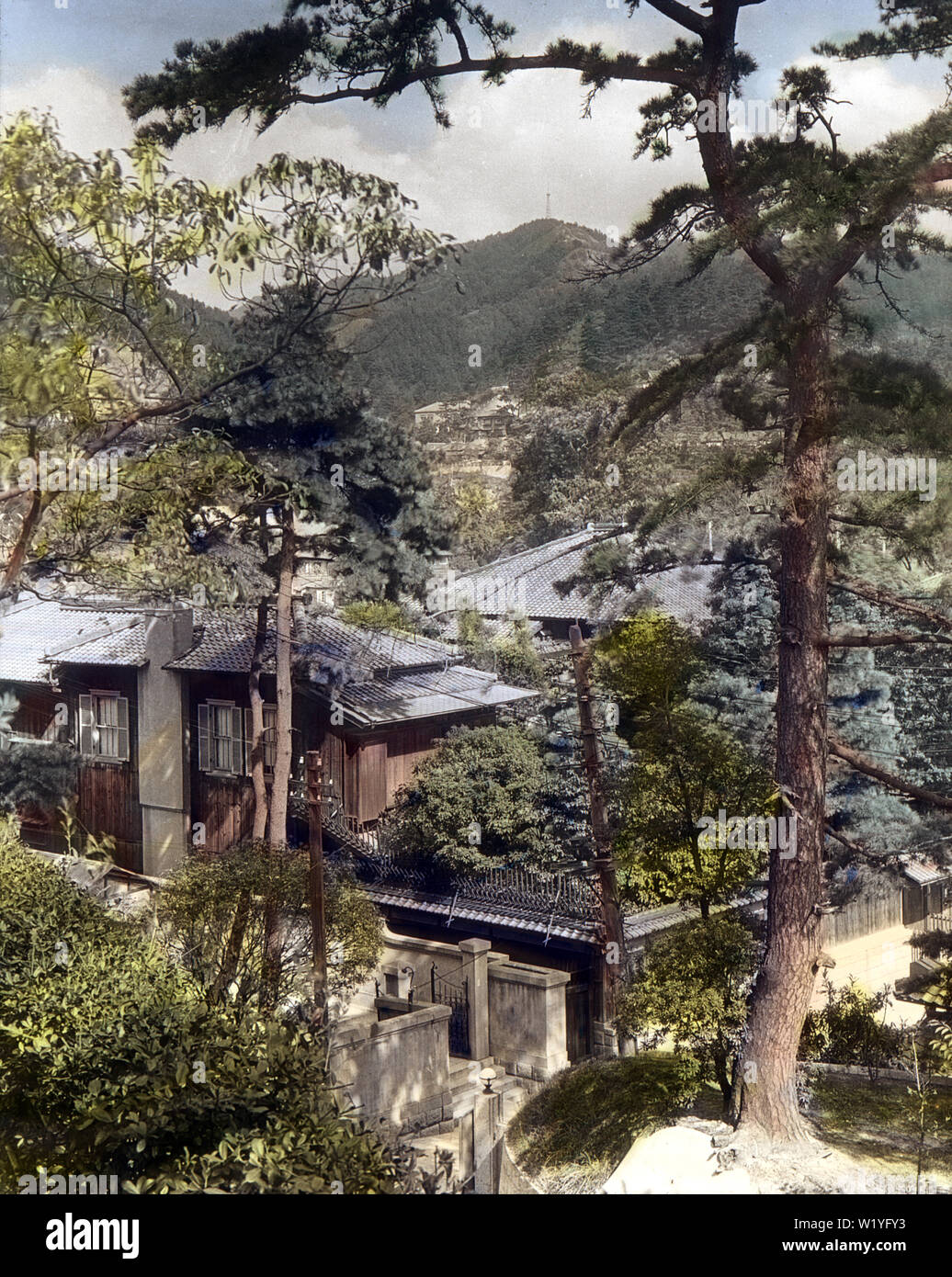 [ 1930s Japan - Residential Area, Kobe ] — View, photographed in 1930 ...