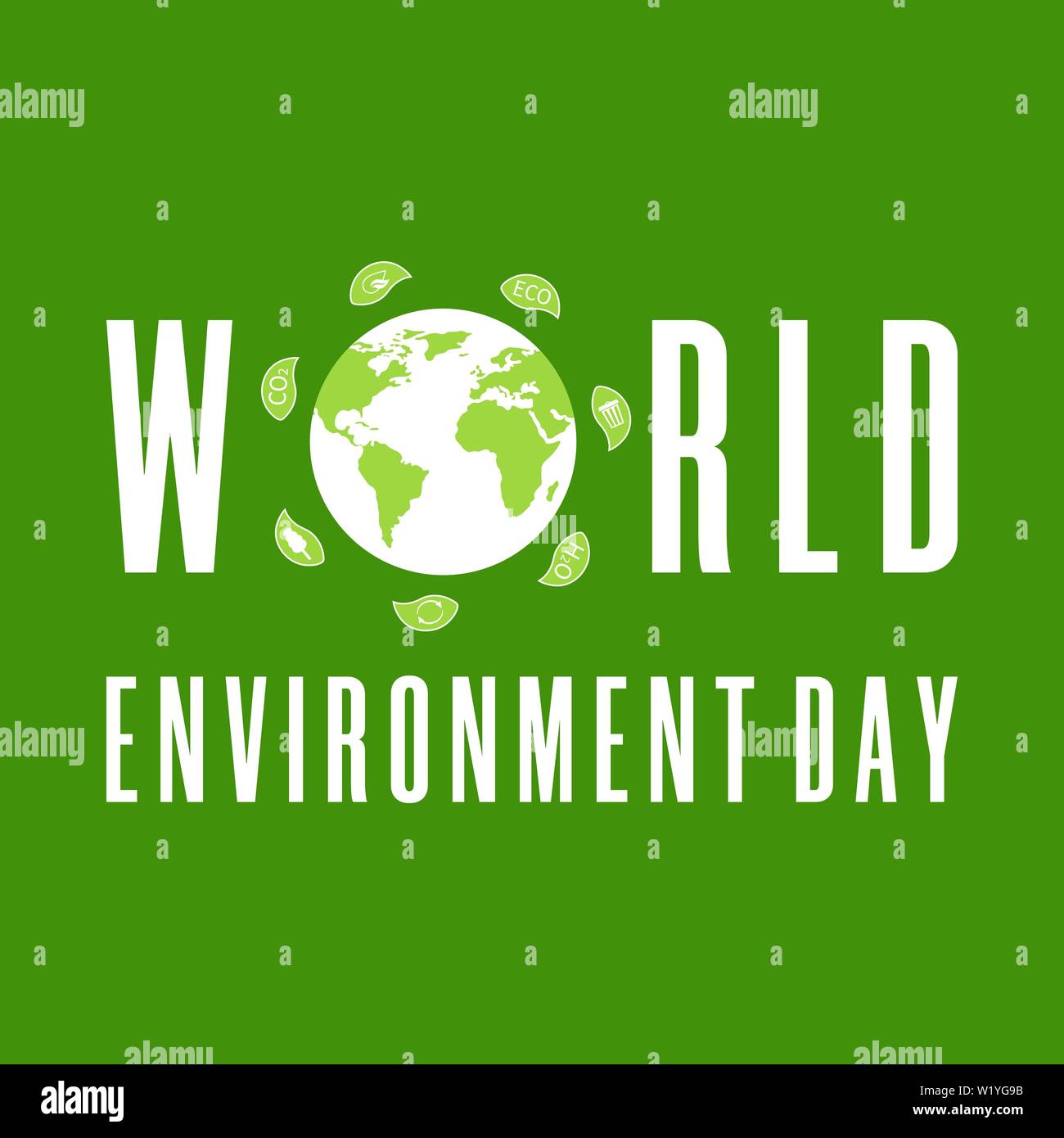 World Environment Day Earth Globe With Leaves Creative Poster Or