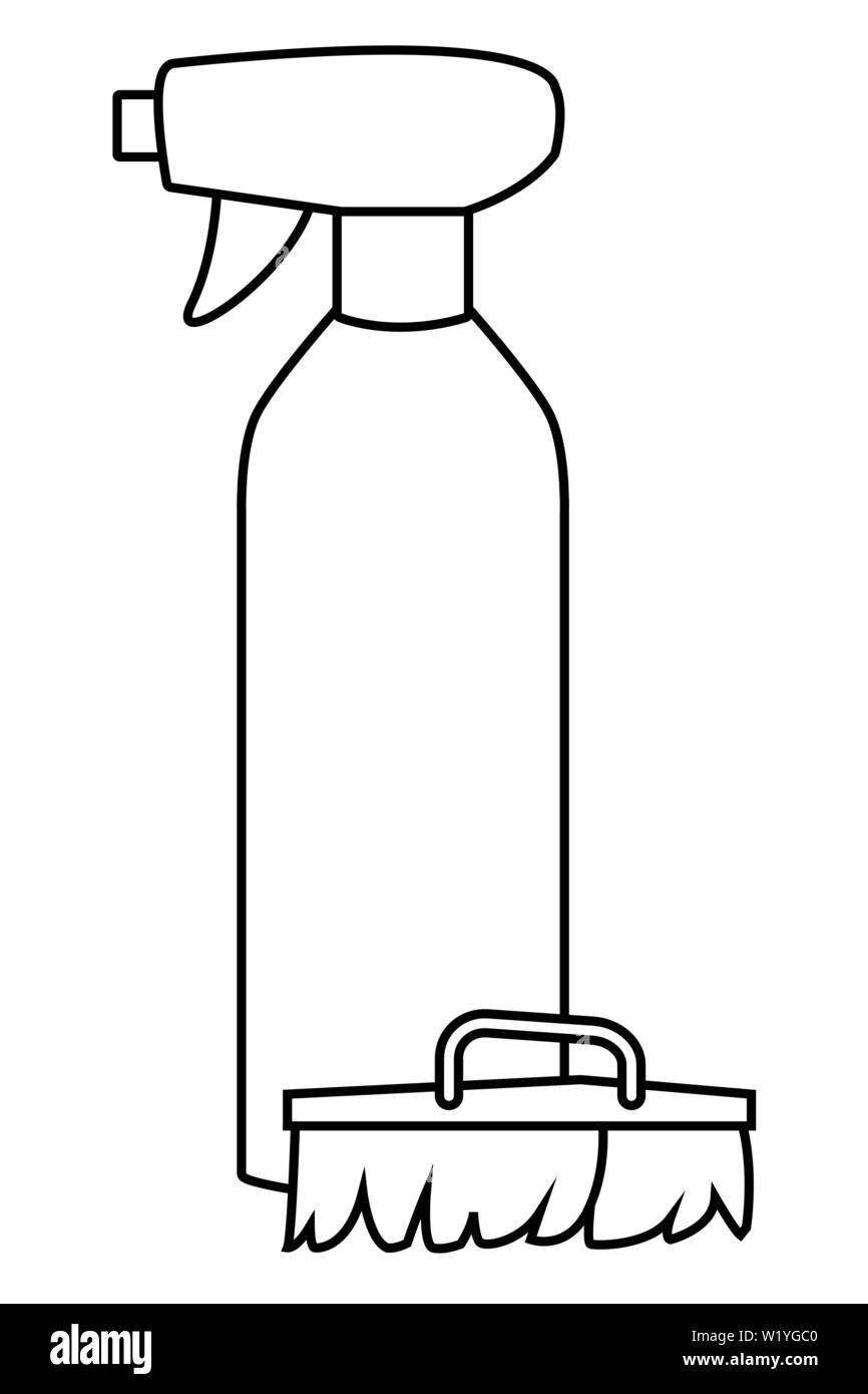 cleaning and hygiene equipment icons in black and white Stock Vector ...