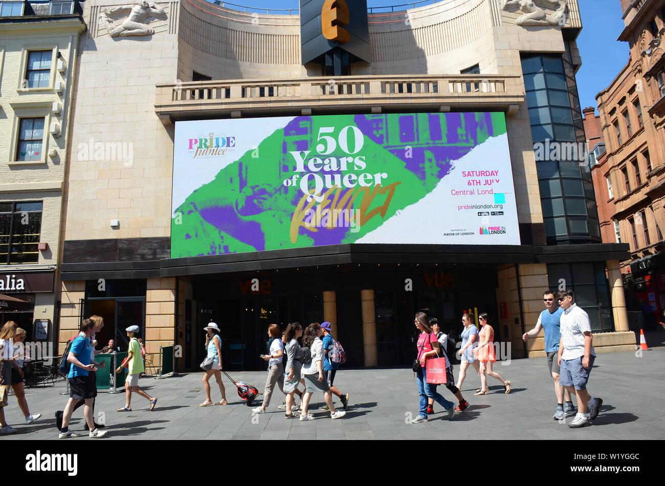 London Uk 4 July 2019 Piccadilly Circus Advertising Sign London