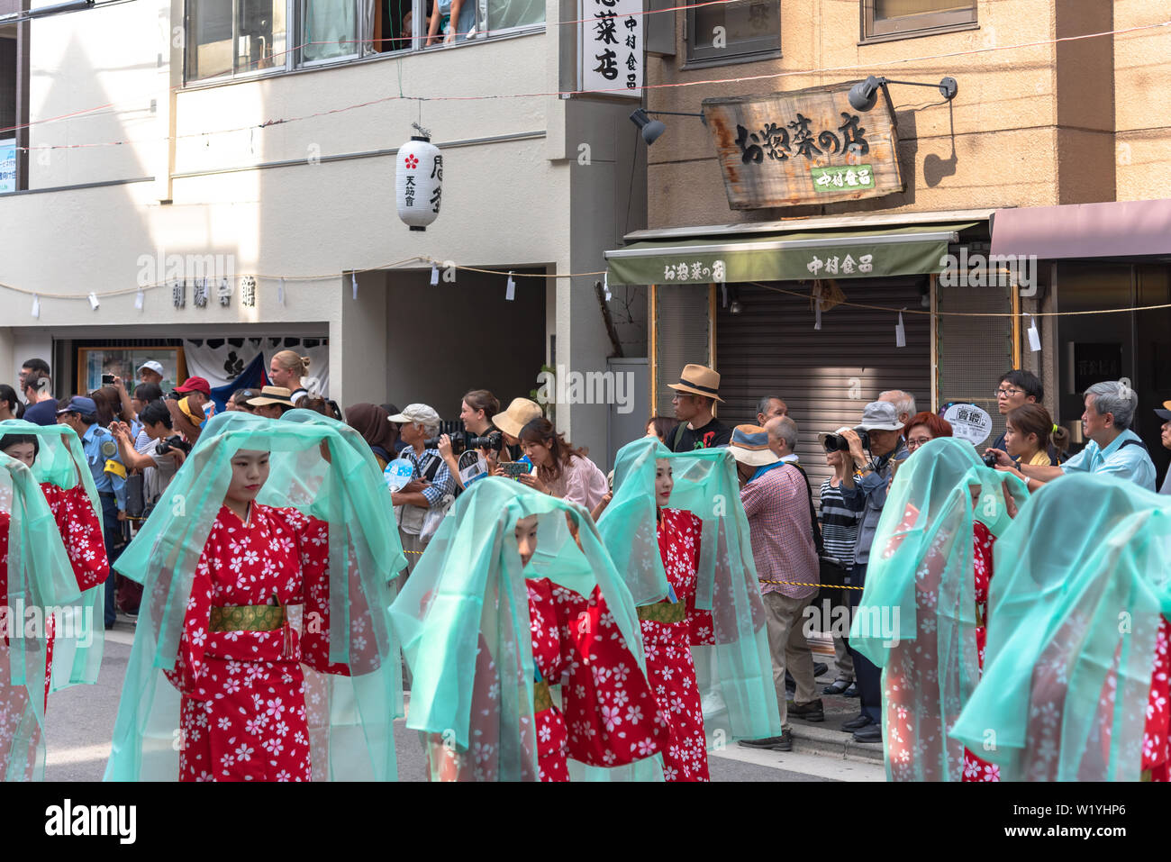 Tenjin Images Tenjin Festival of Osaka with thousand of attendant and spectator. The ...