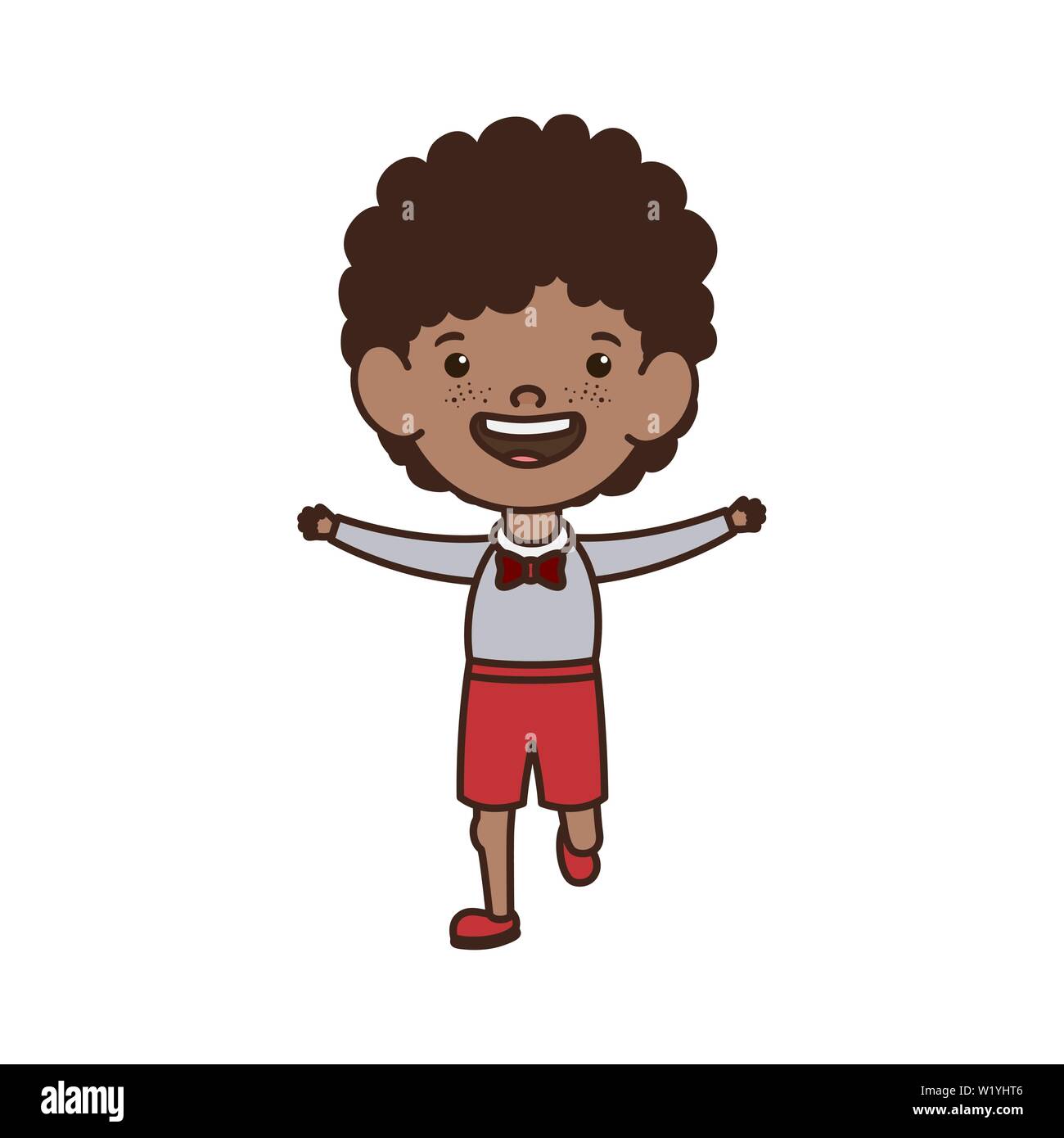 student boy standing smiling on white background Stock Vector Image ...