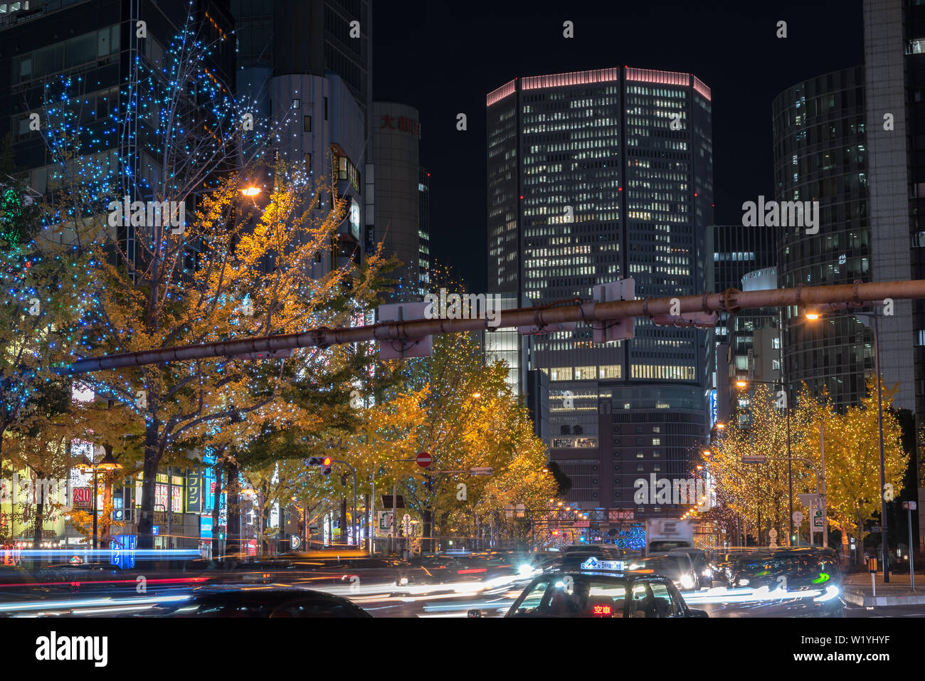 Festival of the Lights in Osaka. The winter illumination events ...