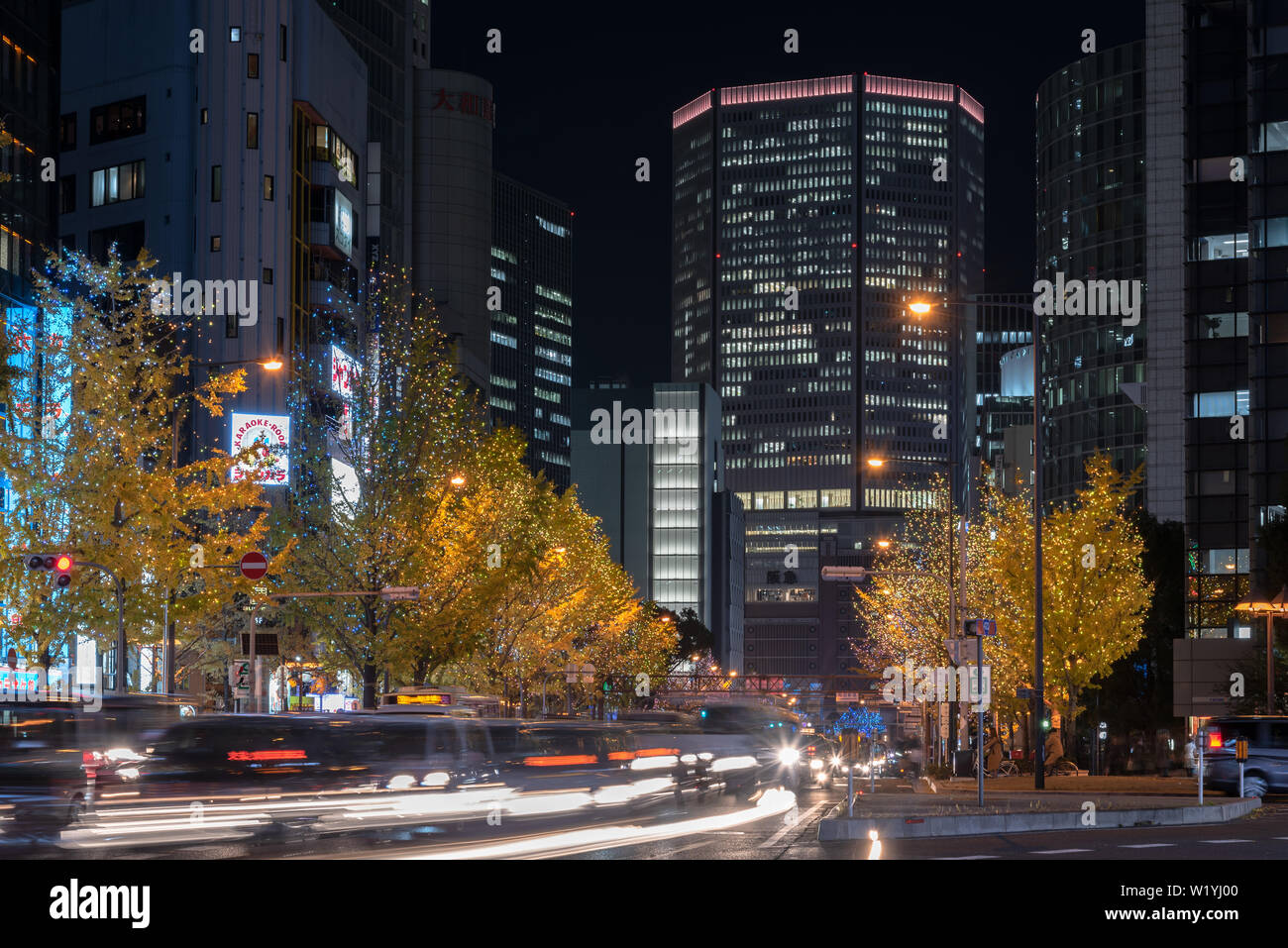 Festival of the Lights in Osaka. The winter illumination events ...