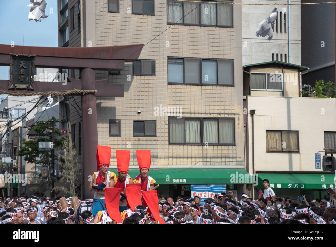 Tenjin Images Tenjin Festival of Osaka with thousand of attendant and spectator. The ...